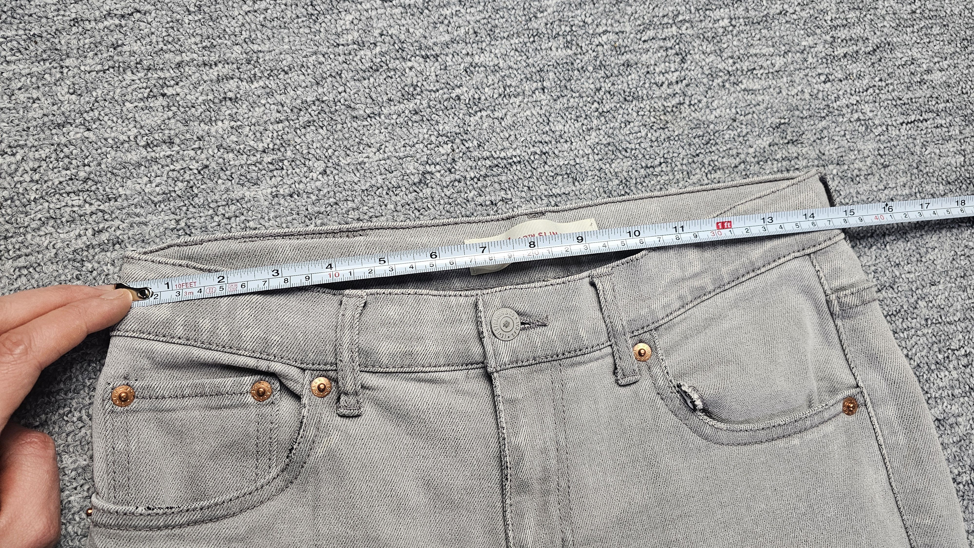 Levi's Levis 512 Slim Taper Jeans Women 29 Gray Heart Patch Y2K Size 29" - 16 Thumbnail