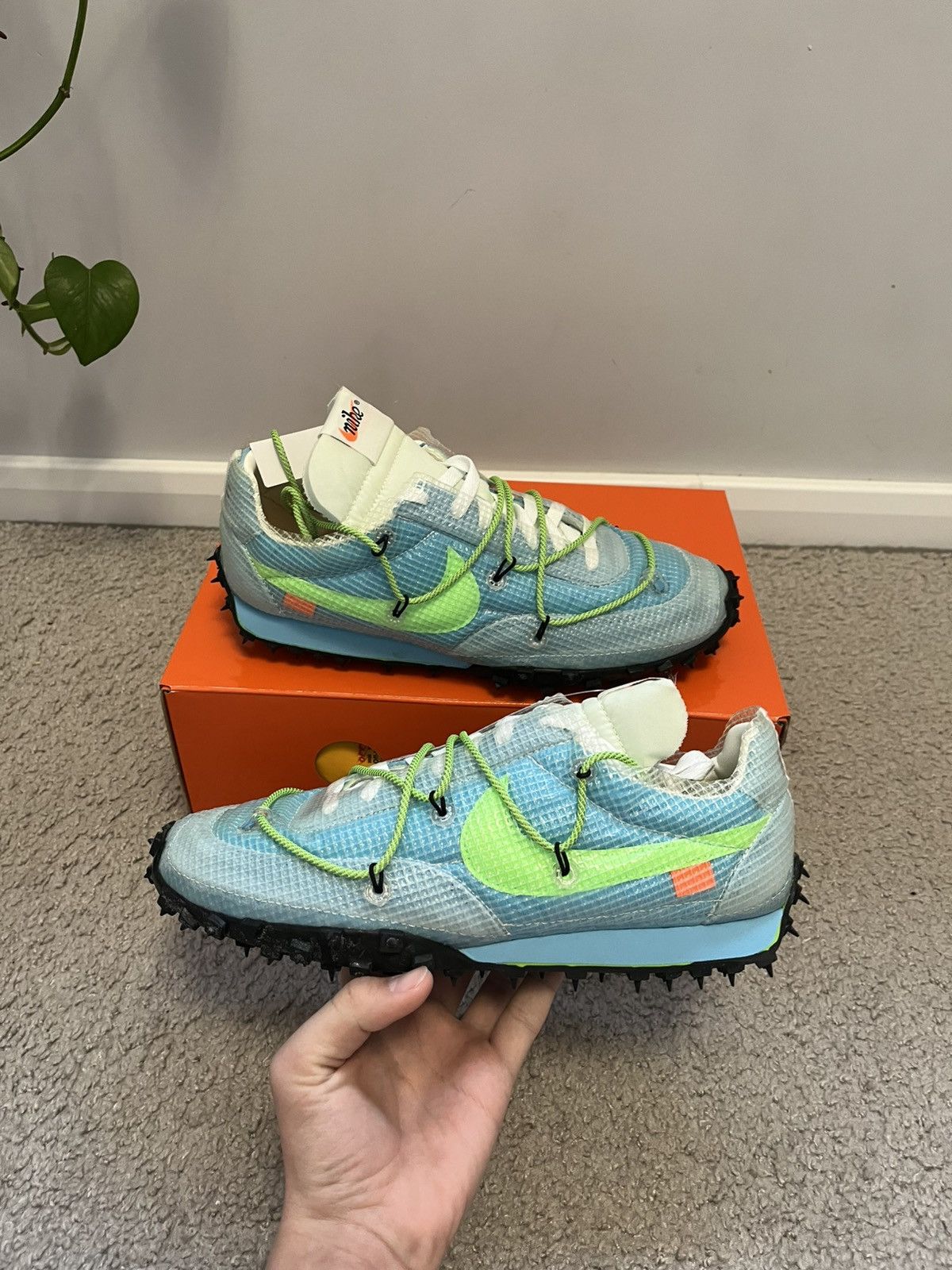 Nike × Off-White Nike x off-white waffle racer „vivid sky” Size US 9.5 / EU 42-43 - 1 Thumbnail