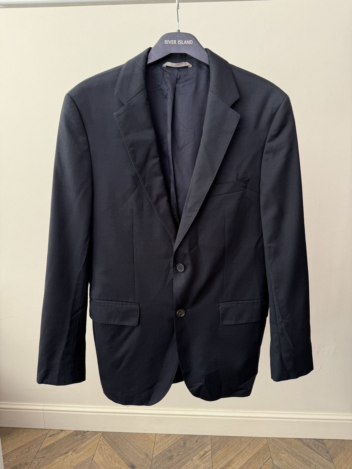 Hugo Boss Vintage Hugo Boss Two Piece Suit Navy Reda Super 110 Wool Size 48R - 3 Thumbnail