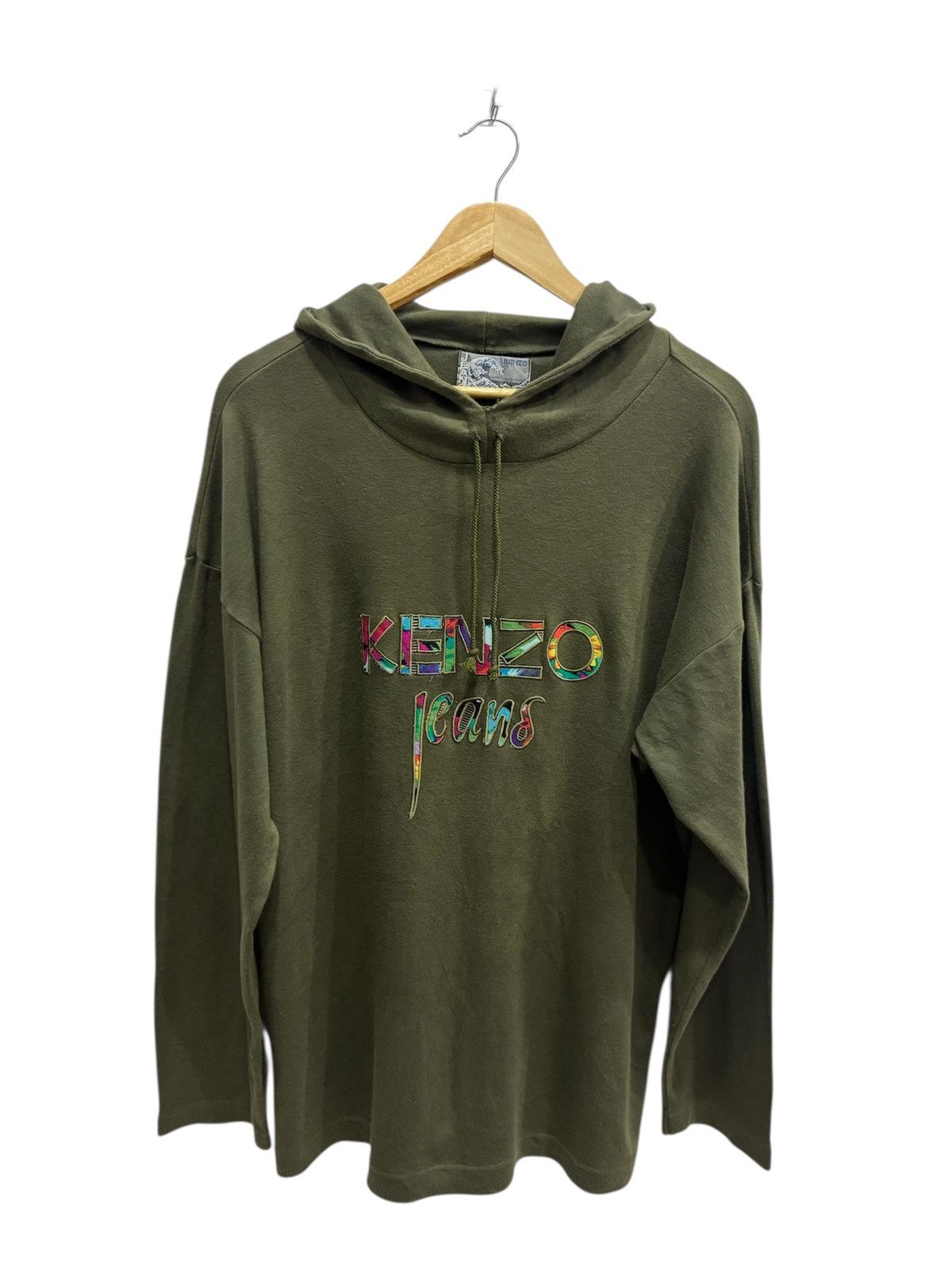 Kenzo Kenzo Jeans Embroidery Big Logo Hoodie Size ONE SIZE - 1 Thumbnail