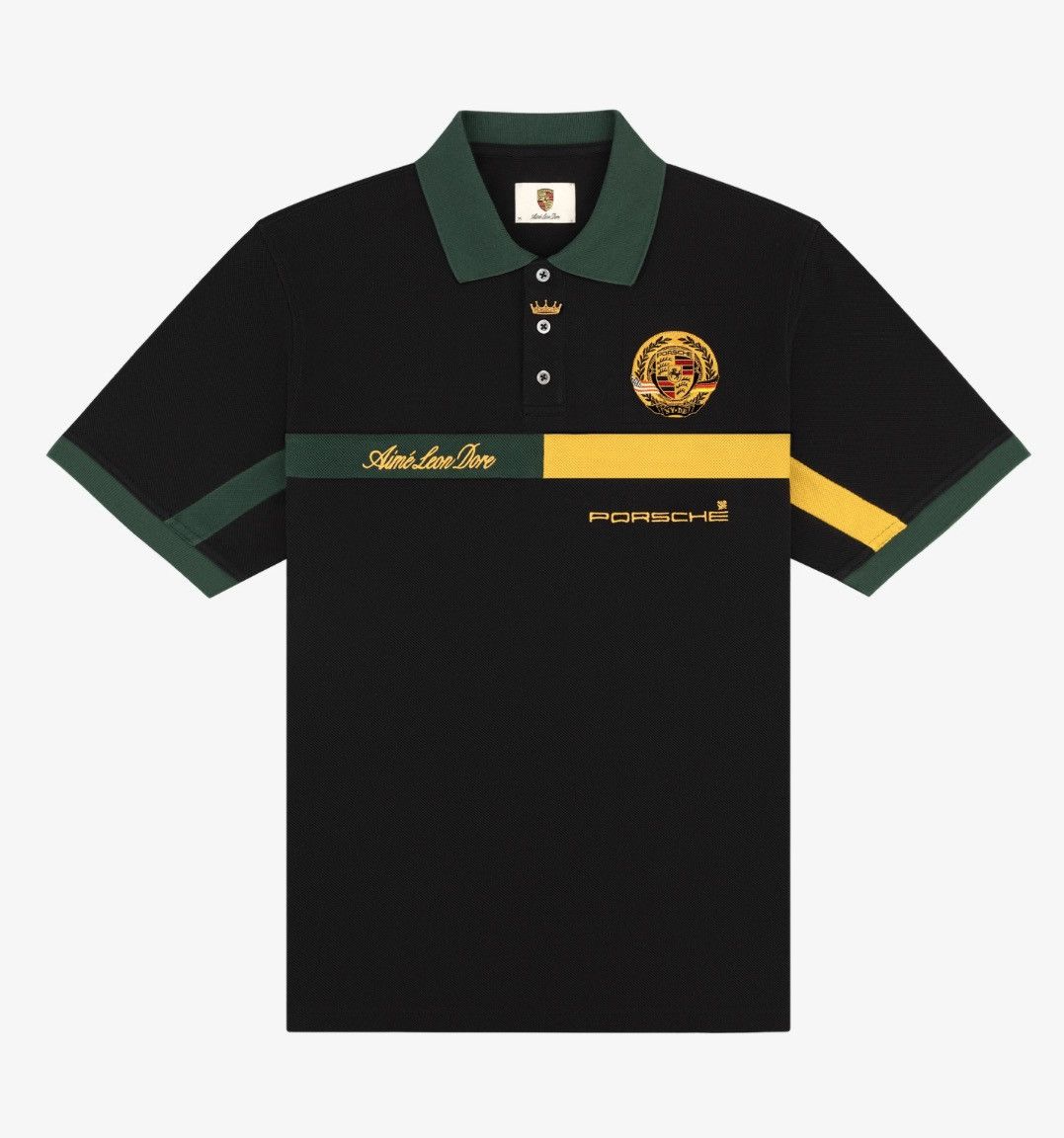 Aime Leon Dore ALD / Porsche Racing Polo Size XXL Jet Black