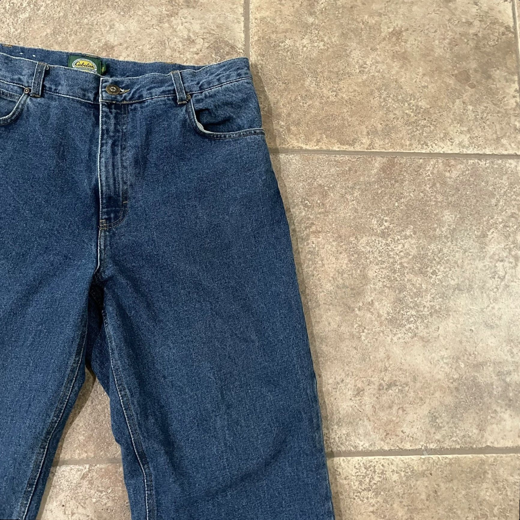 Vintage Cabela’s Dri-Plus Lined Jeans Mens 36x34 Blue Straight Regular Size 36 34 Inseam Boys? Size US 36 / EU 52 - 2 Thumbnail