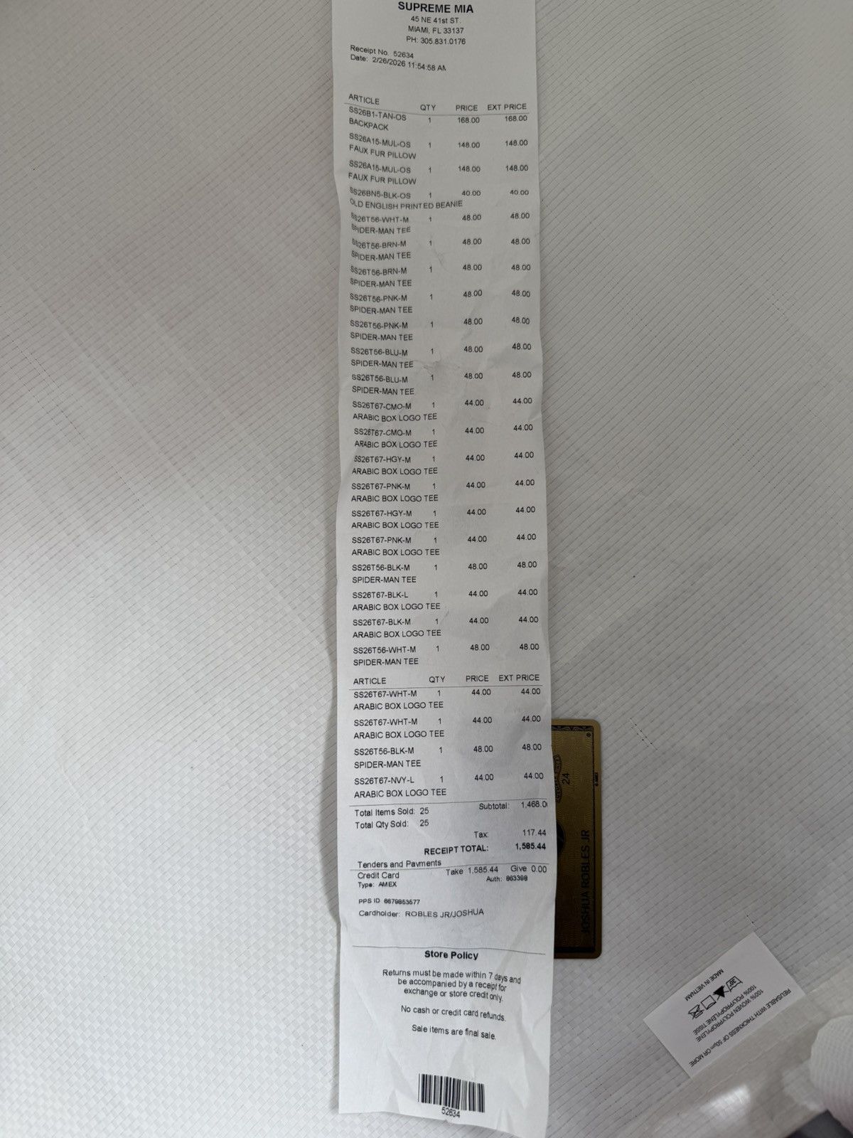 Supreme Supreme arabic box logo Size US M / EU 48-50 / 2 - 3 Thumbnail