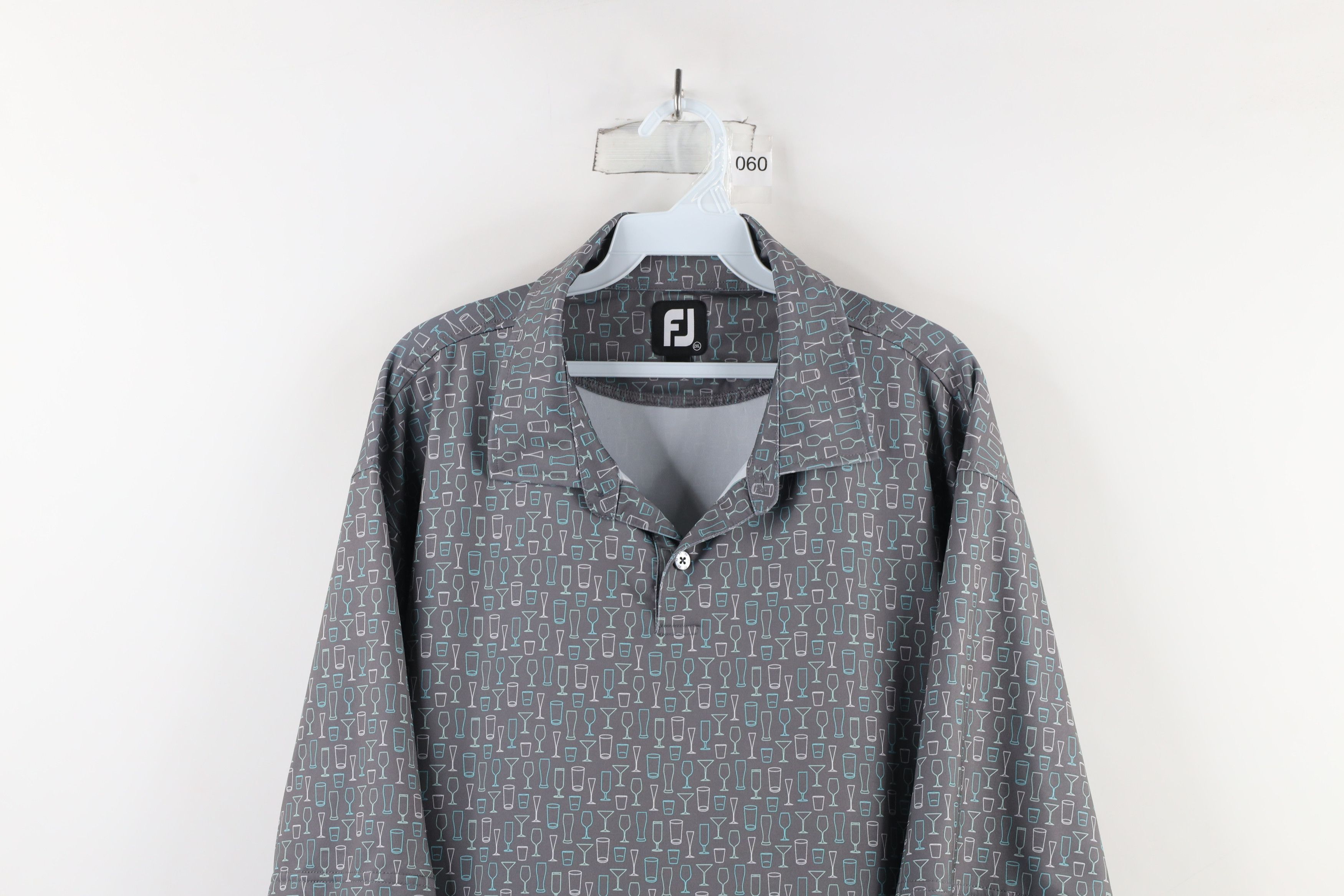 Footjoy × Vintage FootJoy All Over Print Stretch Collared Golf Polo Shirt Size US XXL / EU 58 / 5 - 2 Thumbnail