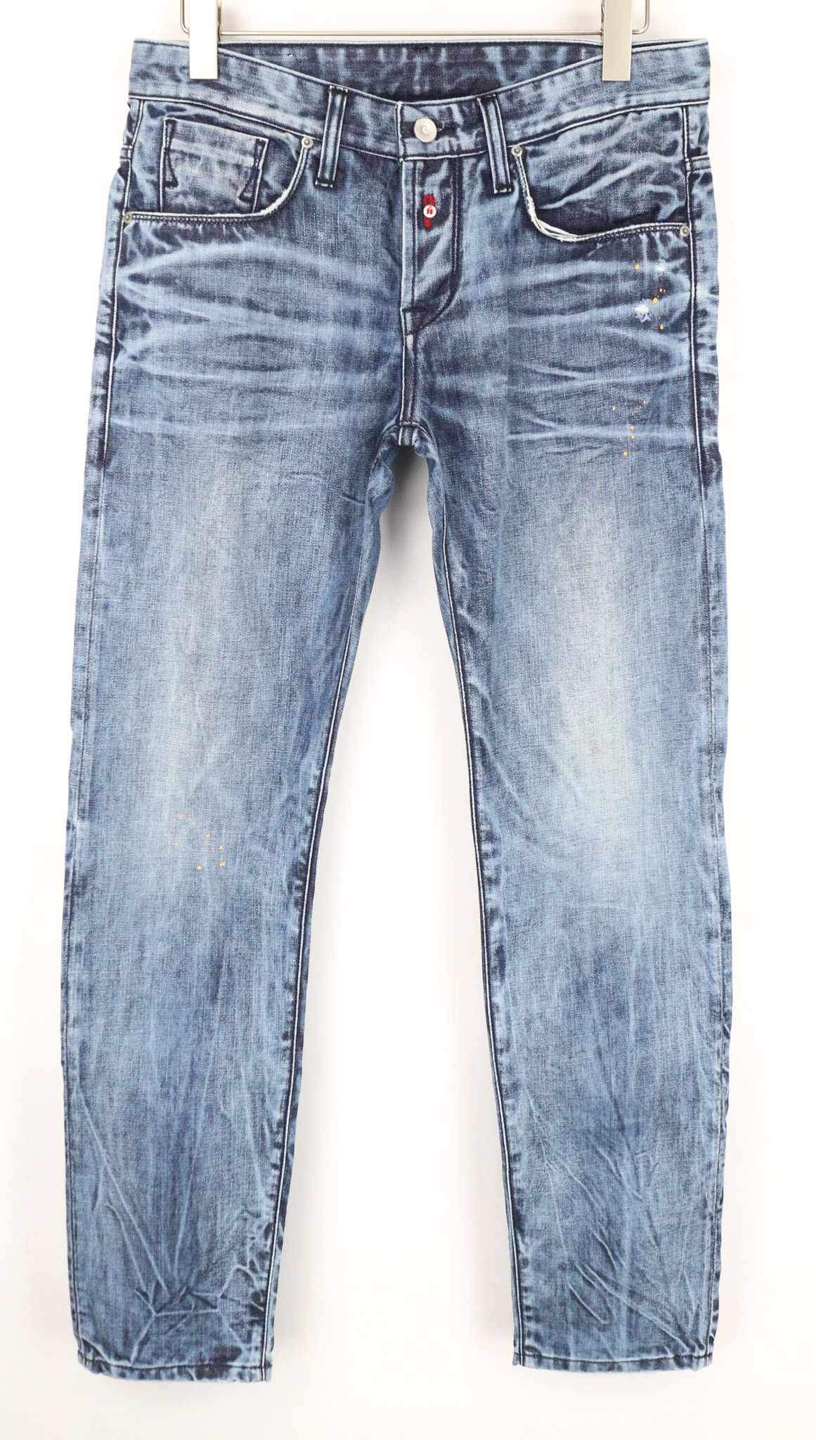 Takeshy Kurosawa TK 08 W32 Blue Slim Button-Fly Non-Stretch Jeans 74198 Size US 32 / EU 48 - 1 Thumbnail