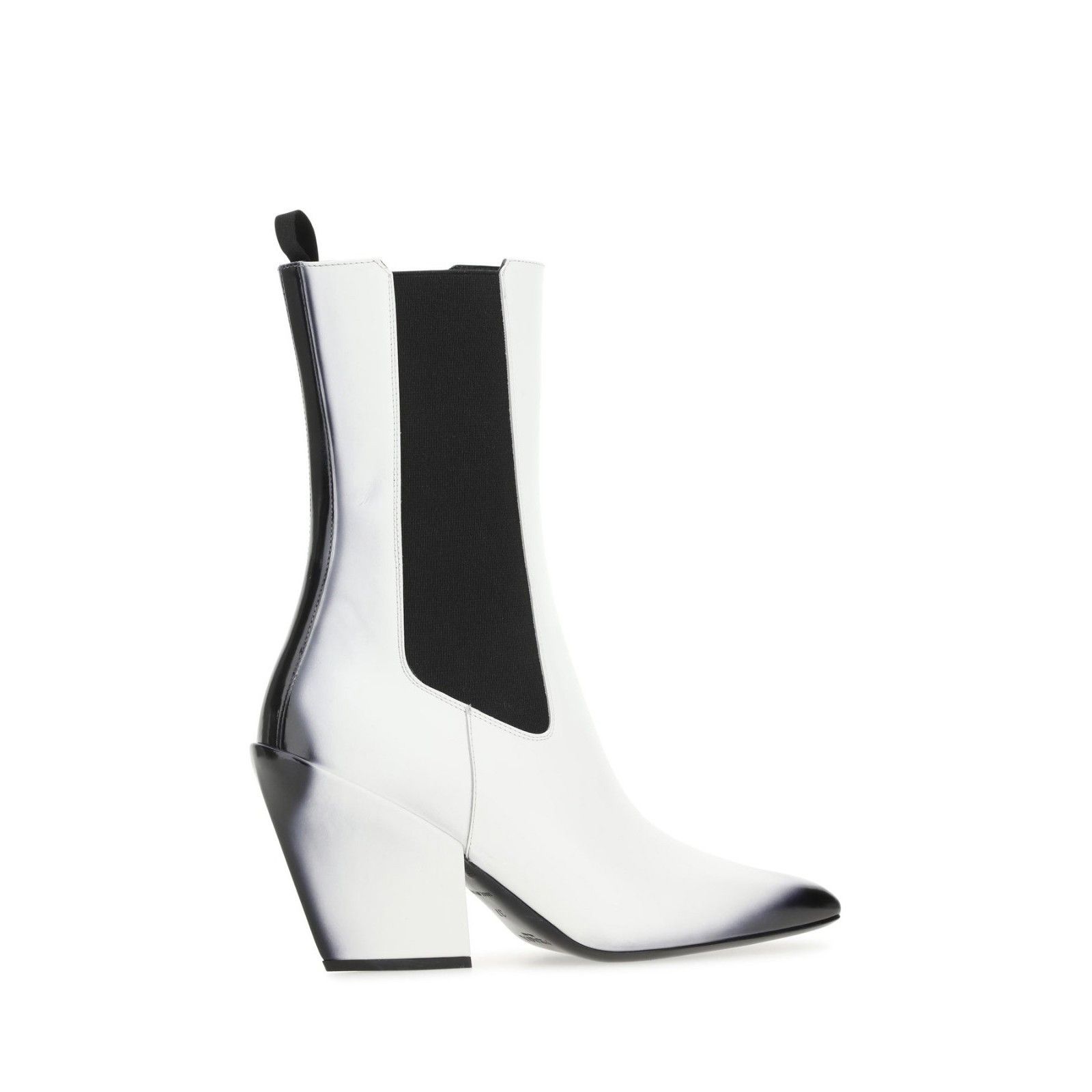Prada PRADA White Leather 100mm Heel Boots New And Authentic (Wome Size US 6 / IT 36 - 3 Thumbnail