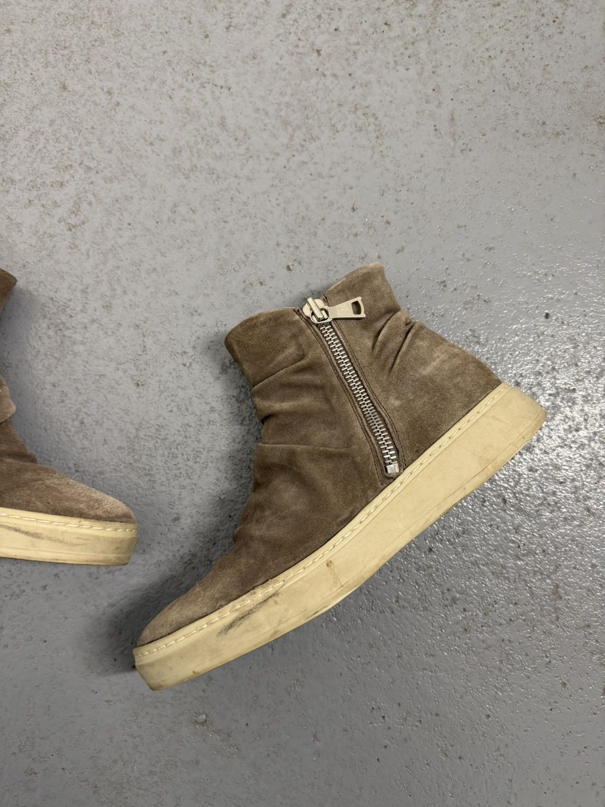 John Varvatos John Varvatos Waved Leather Double Zipped Boots Size US 10 / EU 43 - 3 Thumbnail