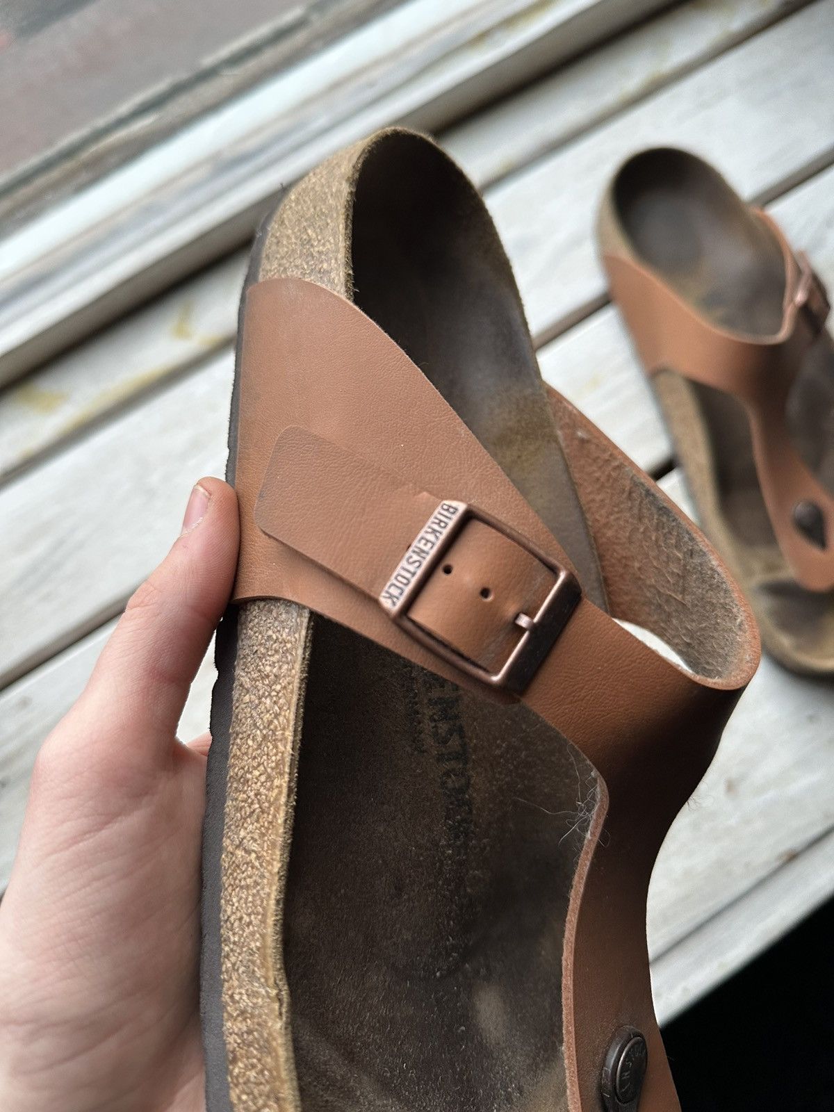 Birkenstock × If Six Was Nine 🚨Vintage Birkenstock 45 brown Luxe Sandals rare slides Size US 12 / EU 45 - 3 Thumbnail