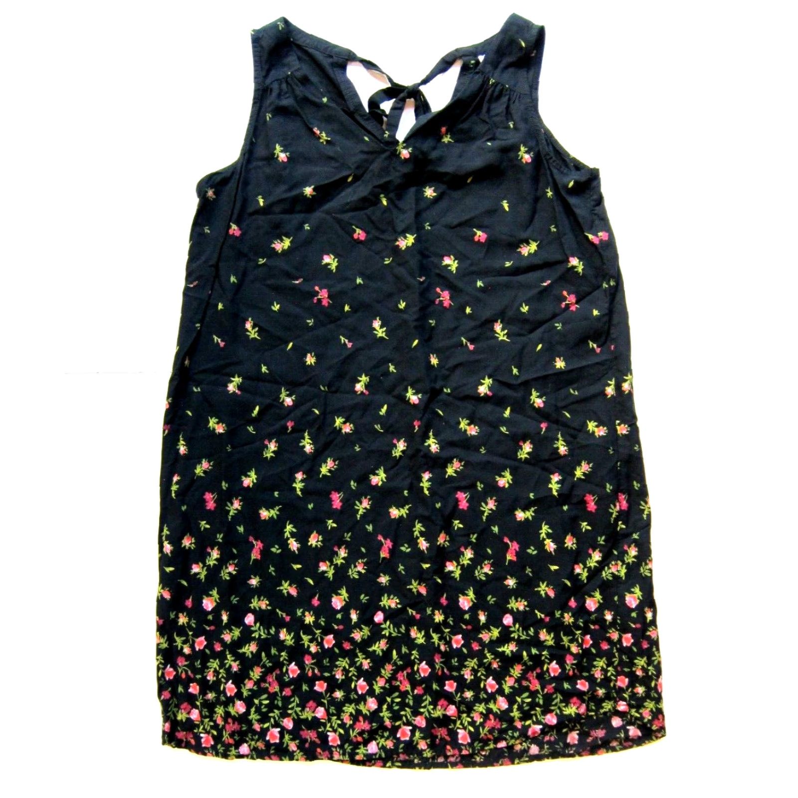 Old Navy Old Navy Tunic Tank Sun Dress 100% Rayon Black Pink Green Rose Floral Medium Womens Size M / US 6-8 / IT 42-44 - 2 Thumbnail