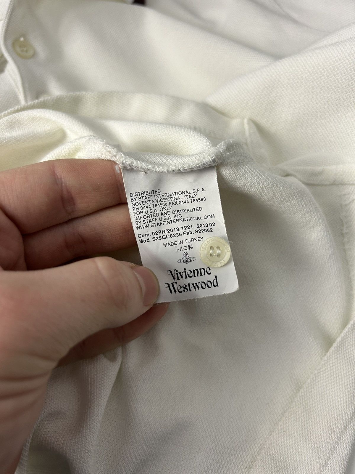 Vivienne Westwood Vivienne Westwood Logo Polo Shirt White size-L Size US L / EU 52-54 / 3 - 7 Thumbnail
