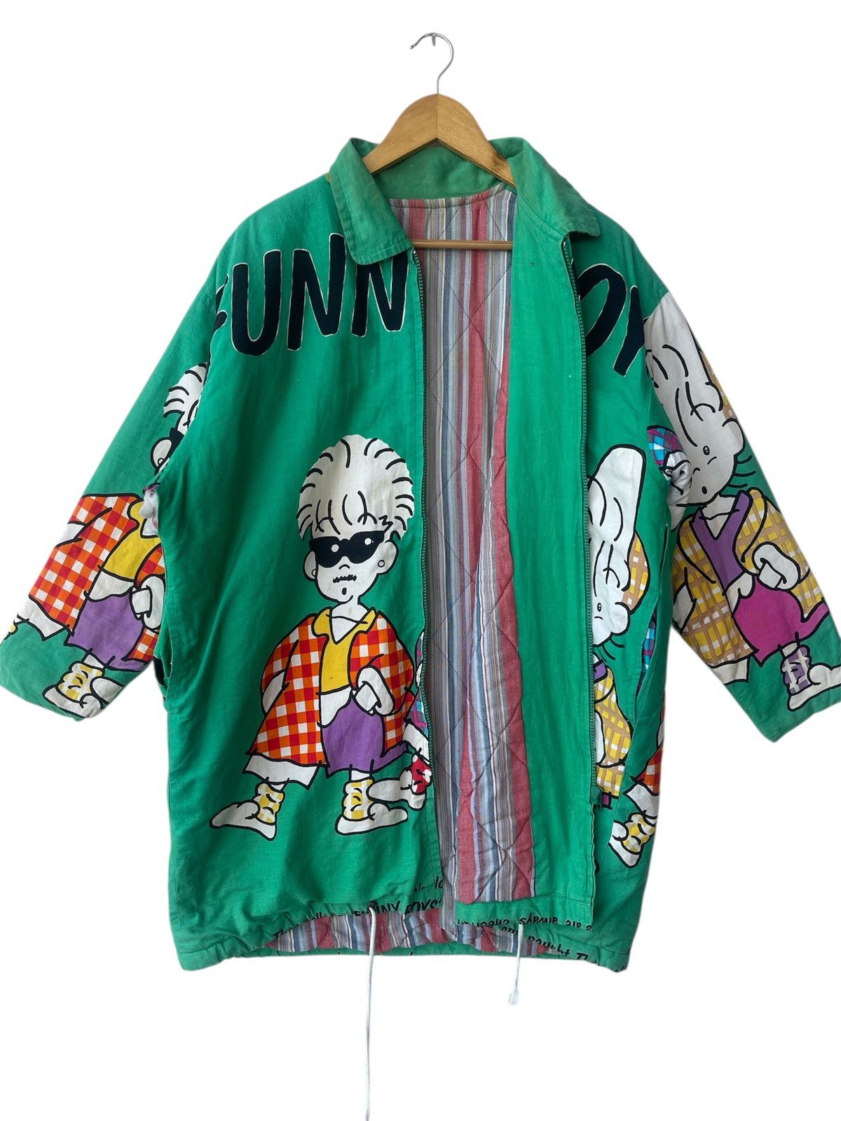Cartoon Network RARE 90s Funny Boy Trio Cartoon Character Full Print Jacket Size US L / EU 52-54 / 3 - 4 Thumbnail