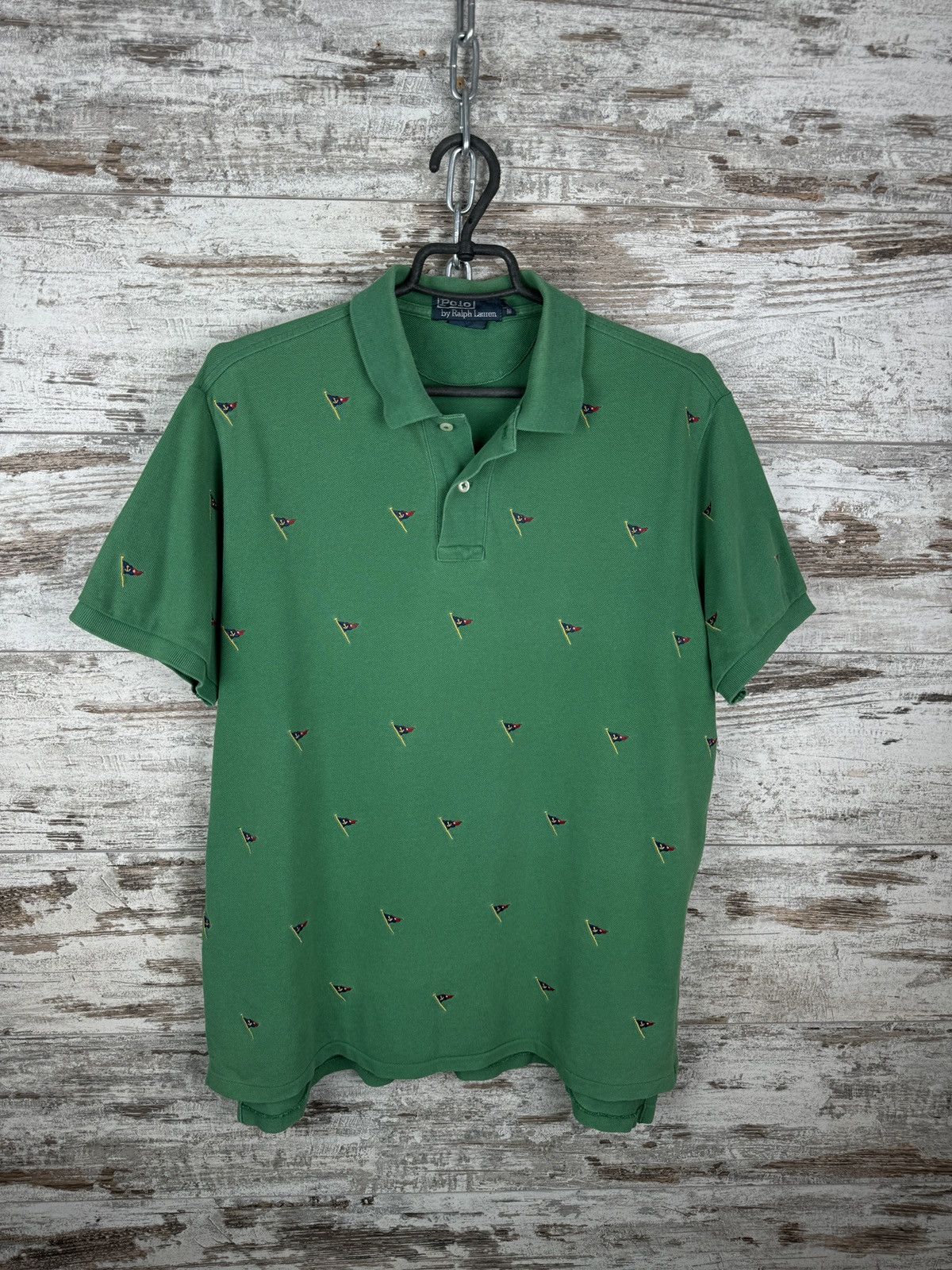 Polo Ralph Lauren × Vintage Mens Vintage Polo Ralph Lauren Polos monogram T-shirt tee Size US L / EU 52-54 / 3 - 1 Thumbnail