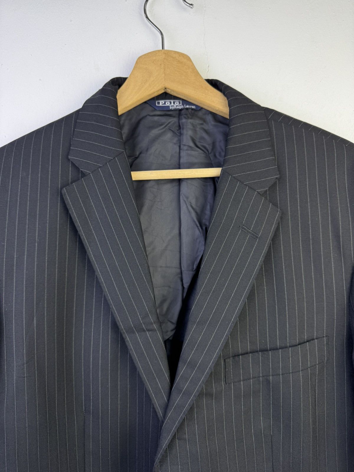 Polo Ralph Lauren Polo Ralph Lauren men's pinstriped two-button suit jacket Size 40R - 3 Thumbnail