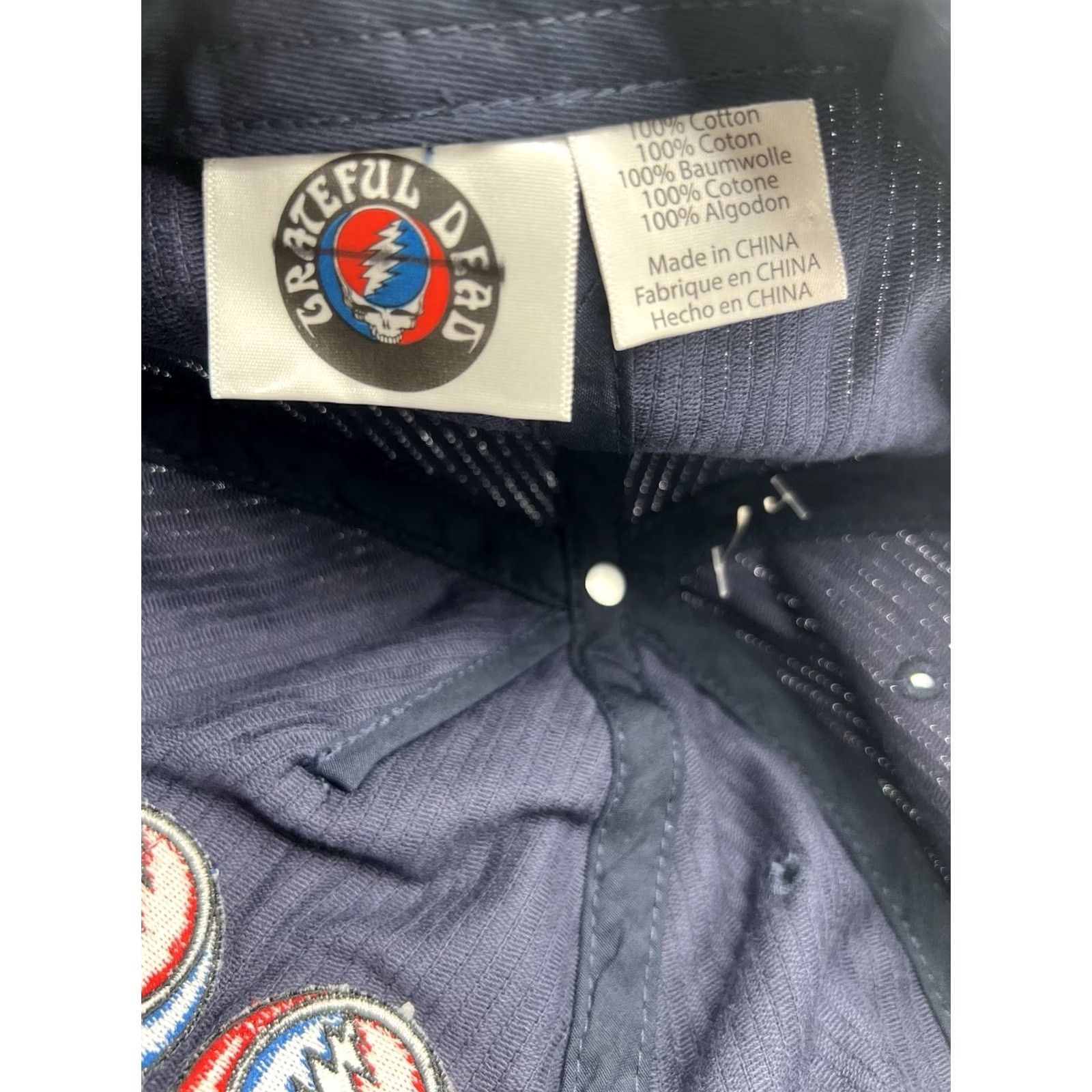 Roper Grateful Dead Stealie Repeat Corduroy Hat Blue Adult OSFA Adjustable Rope Size ONE SIZE - 6 Thumbnail