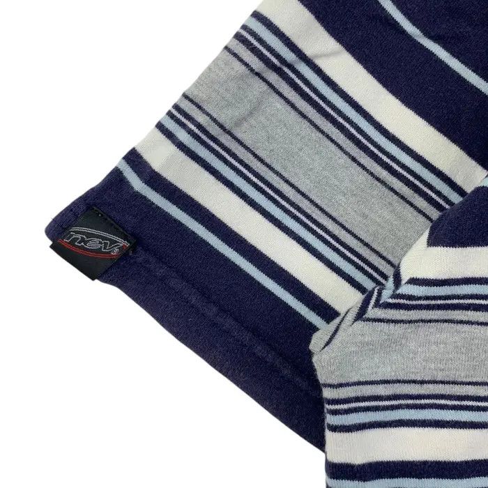 Vintage Vintage NEV FUTURE SHAPES Skateboard Striped Tee Shirt Size US L / EU 52-54 / 3 - 5 Thumbnail