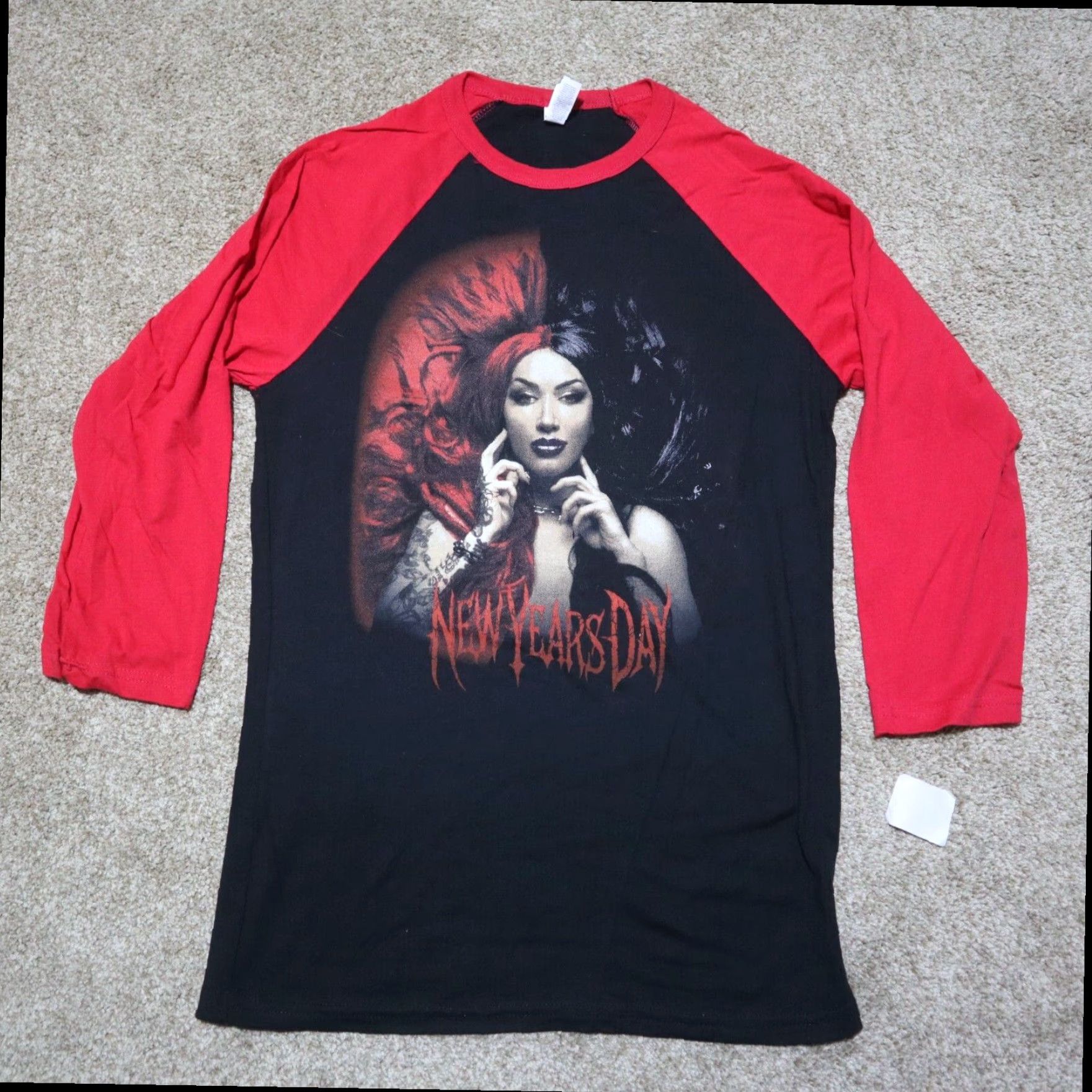 ASH New Years Day Ash Costello Band T Shirt Goth Punk Women's Black Small Size S / US 4 / IT 40 - 2 Thumbnail