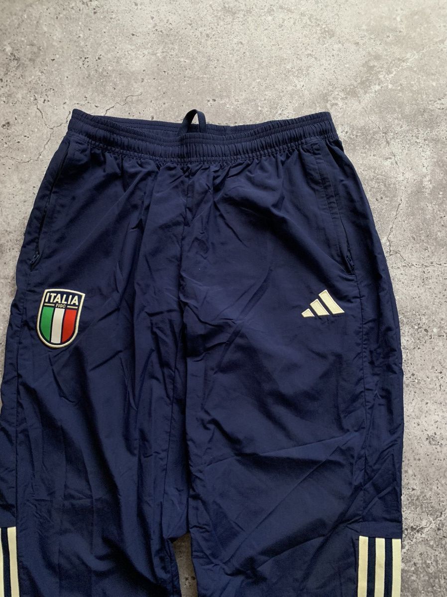 Adidas × Vintage 🔥ADIDAS ITALY TRACK PANTS SOCCER SWEATPANTS Size US 32 / EU 48 - 4 Thumbnail
