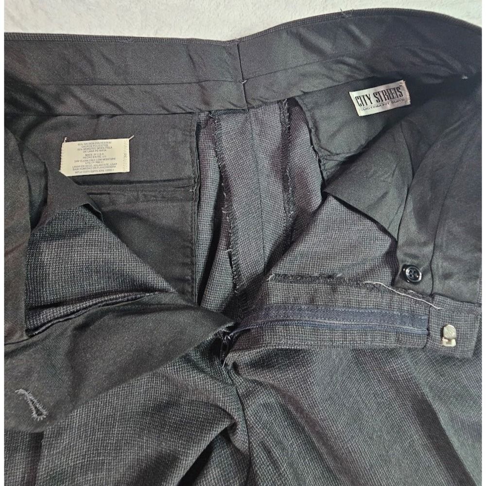 City Streets City Streets Mens Charcoal Grey Double Breasted Pleated Size 46R - 12 Thumbnail