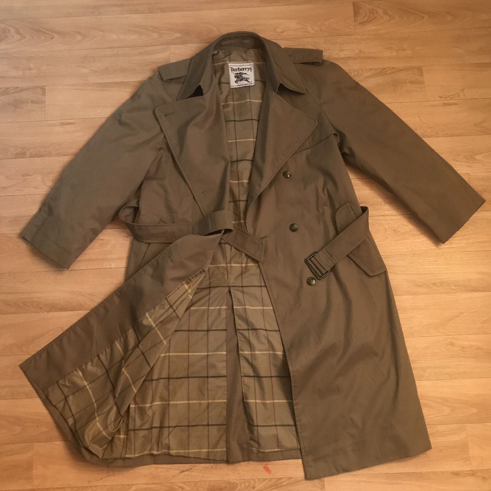 Burberry VINTAGE Burberry's Trench Coat NOVA CHECK Women green olive Size M / US 6-8 / IT 42-44 - 1 Thumbnail