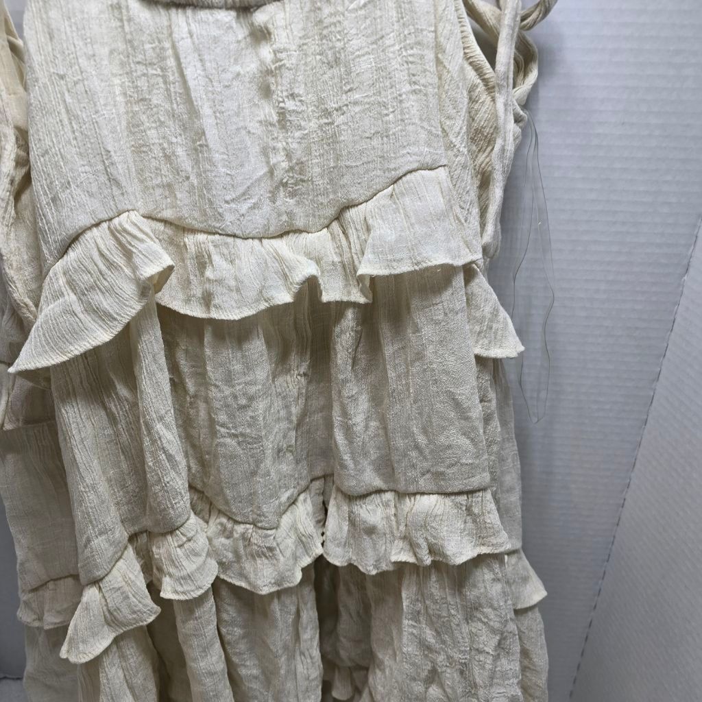 The Unbranded Brand Women's HYFVE Beige Tiered Ruffle Mini Dress L Size L / US 10 / IT 46 - 8 Thumbnail