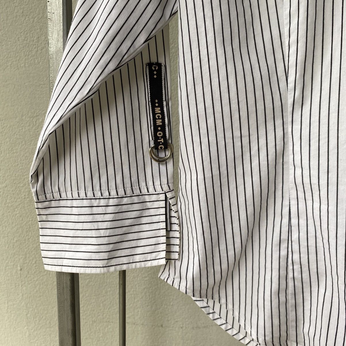 MCM MCM White Black Stripe Shirt Size M / US 6-8 / IT 42-44 - 7 Thumbnail