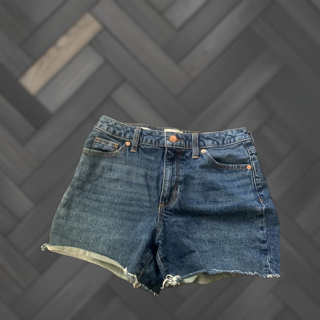 Vintage VINTAGE Universal Thread Mini Cutoff Shorts Womens 4/27r Medium Wash Denim Blue Beige Fringe Button Zipper Pockets Modern 90s Beach Size 27" / US 4 / IT 40 - 1 Thumbnail
