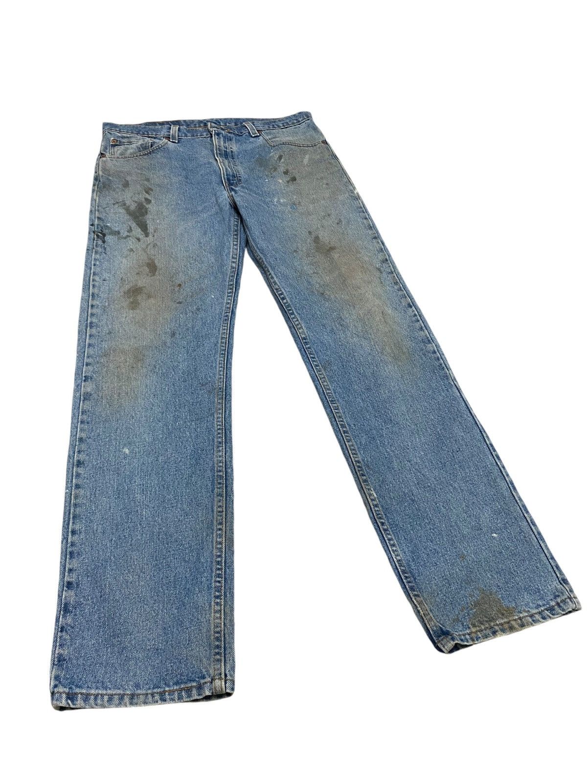 Levi's × Vintage Vintage 90s levis 505 regular fit straight leg distressed Size US 36 / EU 52 - 1 Thumbnail