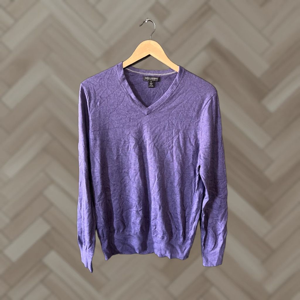 Banana Republic Banana Republic Purple Long Sleeve Silk Pullover Sweater Womens Size M Medium Shirt Size M / US 6-8 / IT 42-44 - 1 Thumbnail