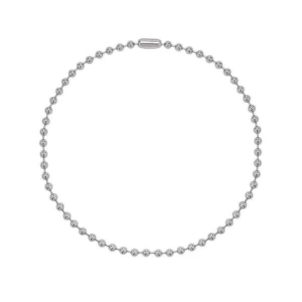 Jewelry Silver Ball Bead Necklace – Stacked Hip-Hop Chain Size ONE SIZE - 6 Thumbnail