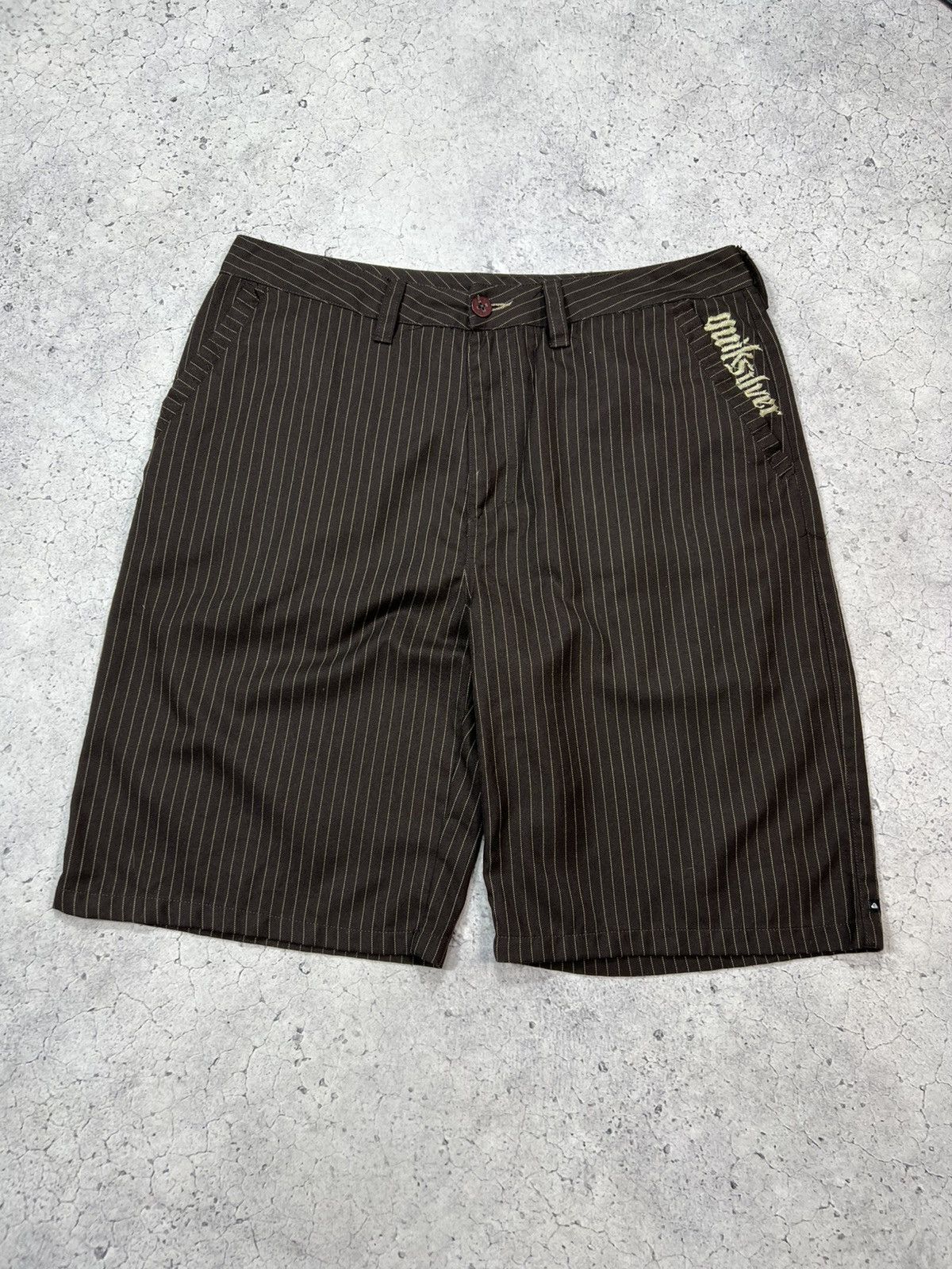 Quiksilver Vintage Quiksilver Cotton Brown Stripped Shorts 90s Surf Size US 36 / EU 52 - 1 Thumbnail