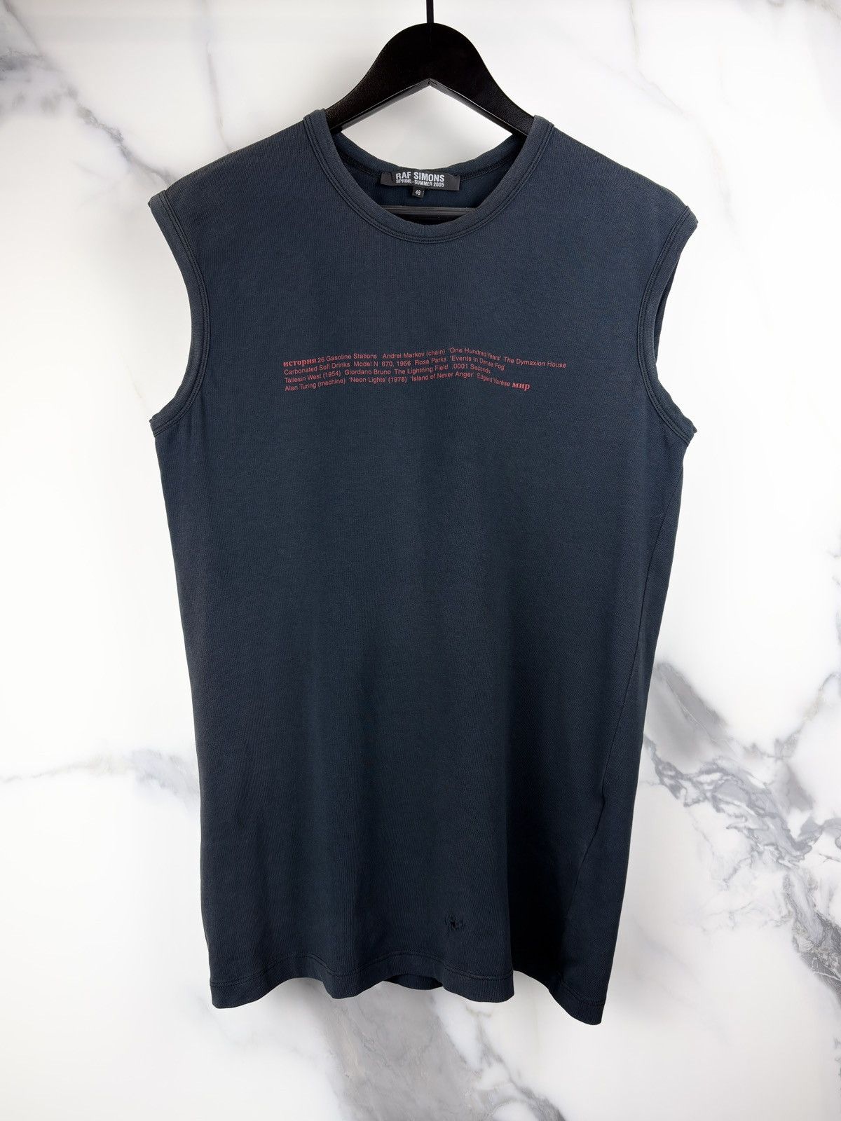 Raf Simons SS05 Raf Simons History Of The World Lightning Bolt Tank Top Size US M / EU 48-50 / 2 - 2 Thumbnail