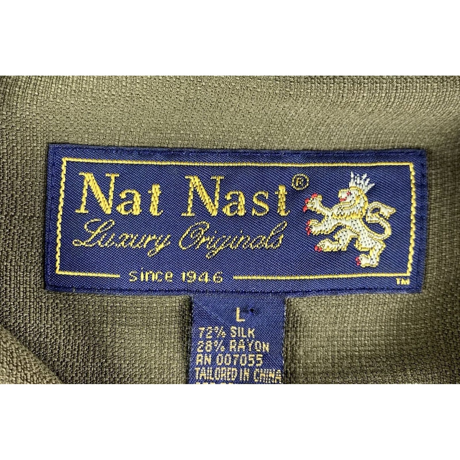 Nat Nast NAT NAST THE HELLFIGHTERS BAND Shirt Mens Large OLIVE GREEN Long sleeve Button-Front Collared 20s Vintage? No Size US L / EU 52-54 / 3 - 4 Thumbnail