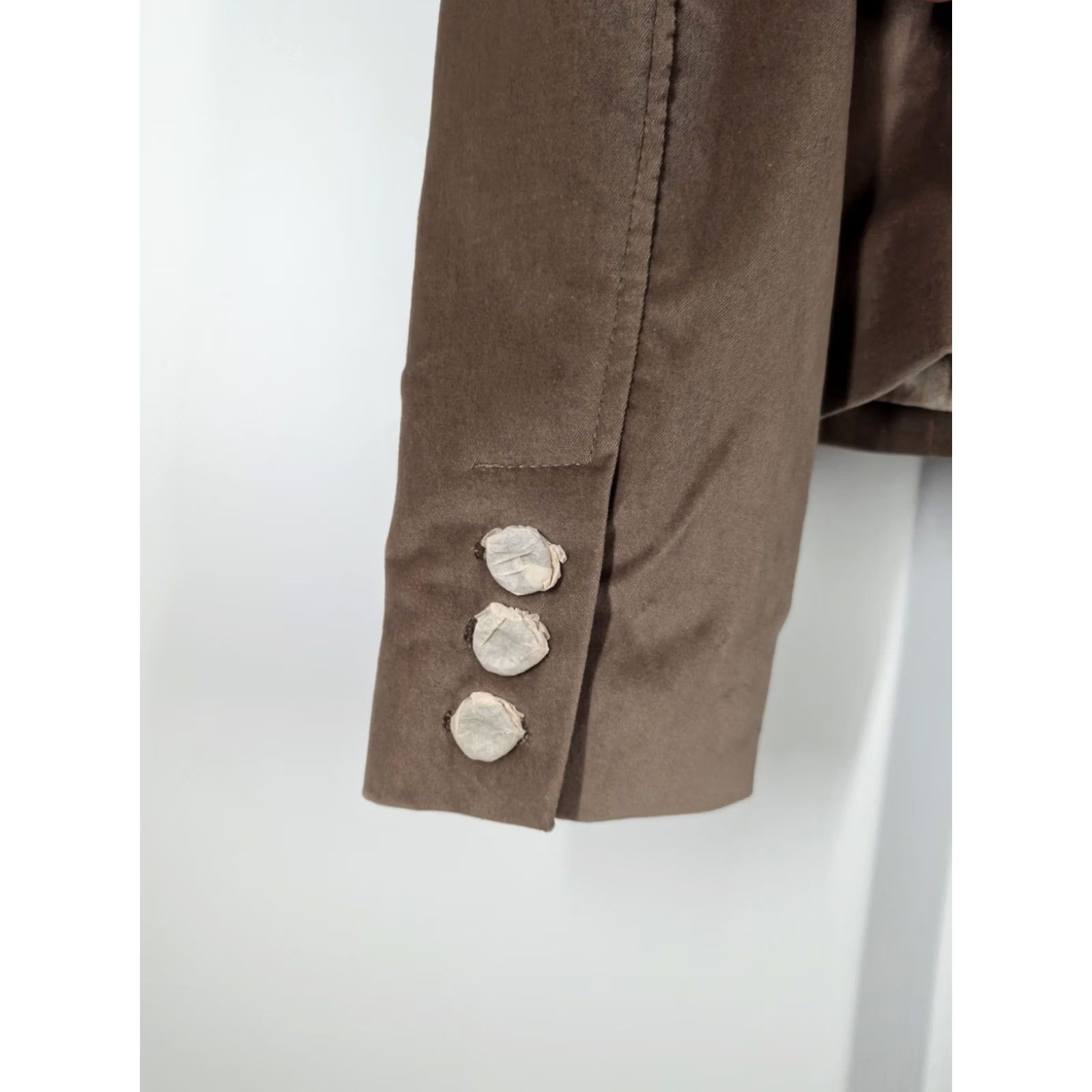 Gap VINTAGE Gap Blazer Women 12 Brown Velvet AW 2004 Y2K Mod Tux Jacket NWT 40" Sleeve Long Button 70s Conversation Size XL / US 12-14 / IT 48-50 - 7 Thumbnail