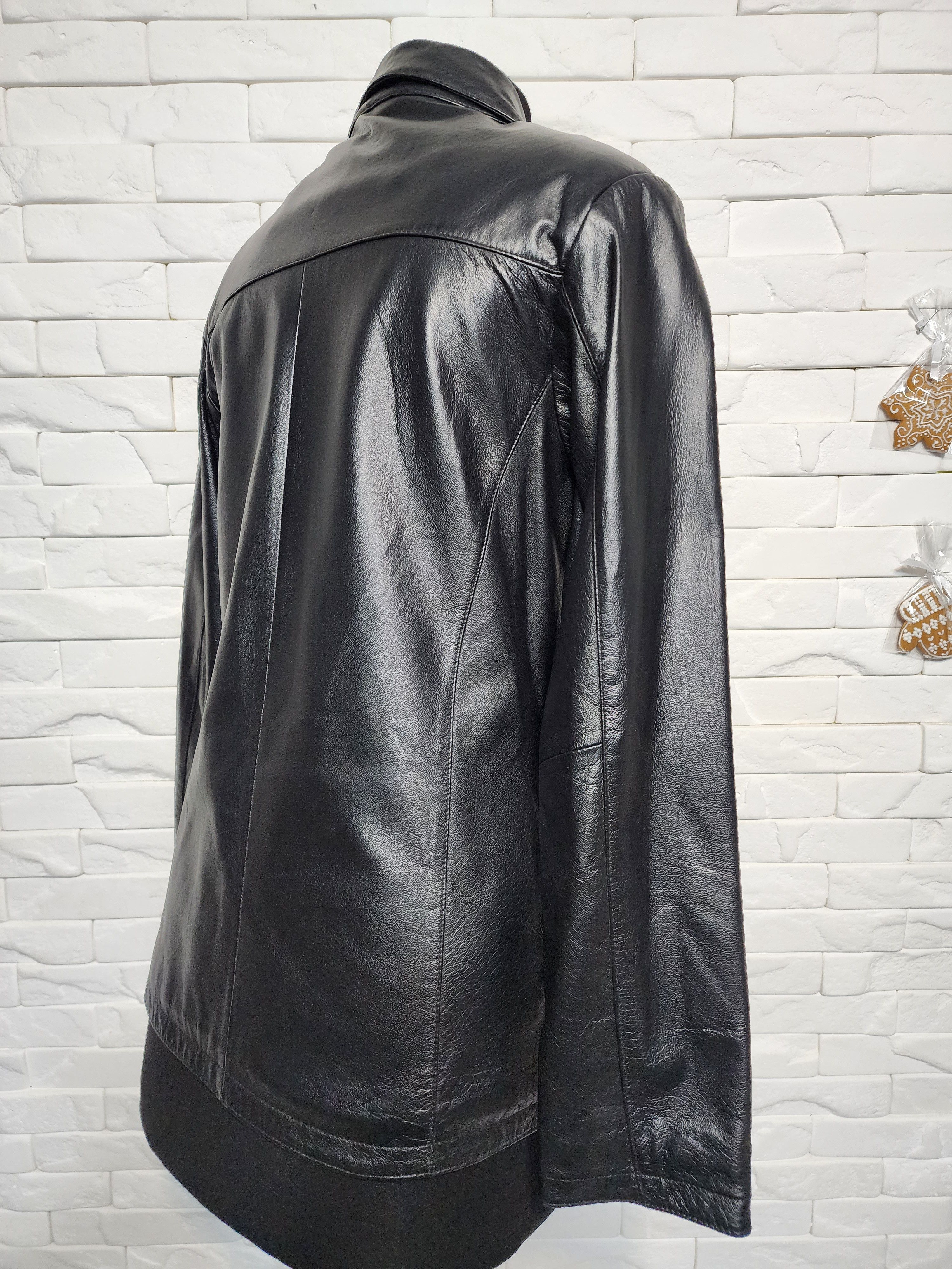 Other Women's Black Leather Jacket: Buttons Front Size M / US 6-8 / IT 42-44 - 5 Thumbnail