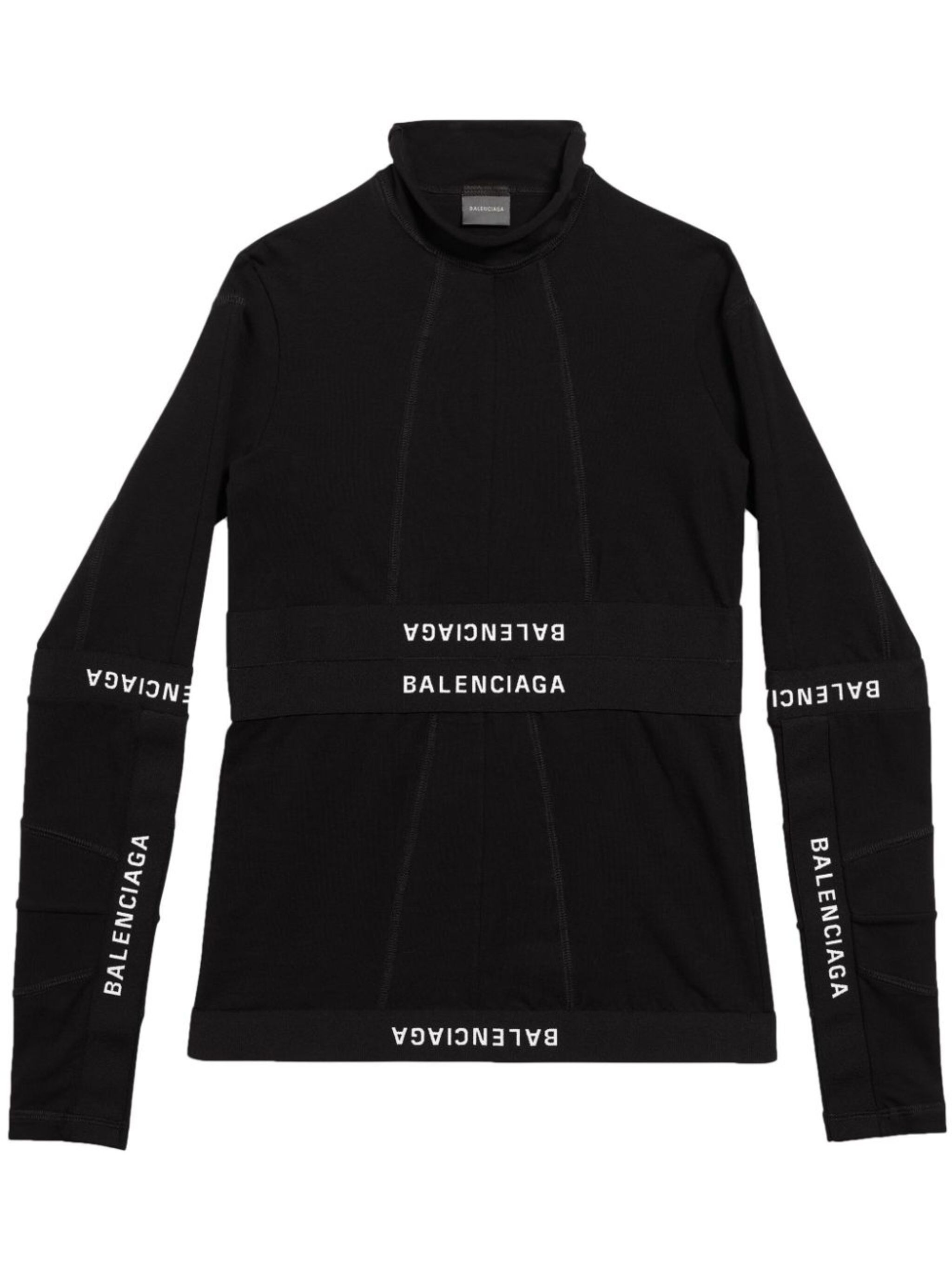 Balenciaga o1mt1gz0524 Creased Oversized Turtleneck Jumper in