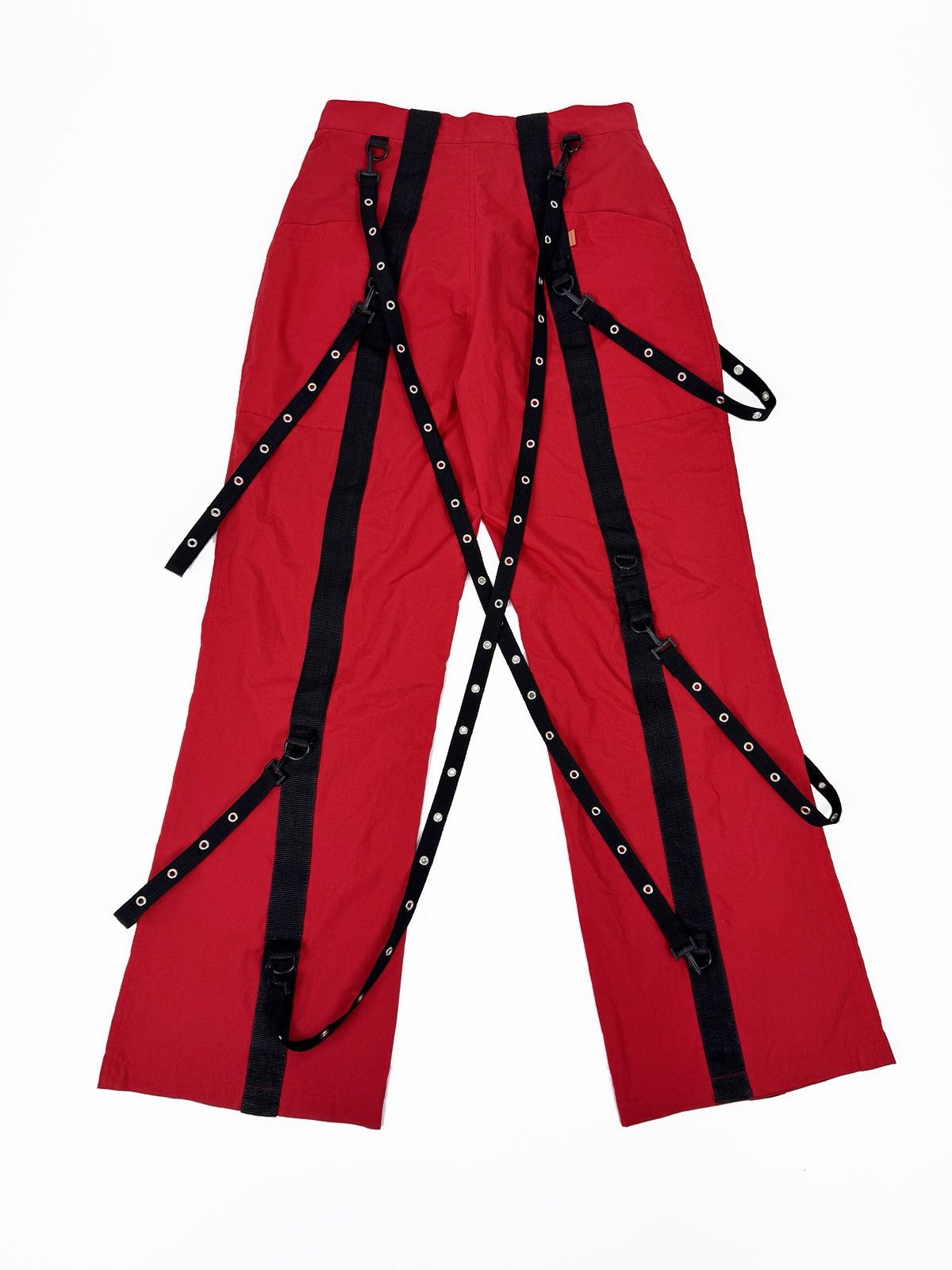 Designer Punk goth tripp nyc style pants with straps Size US 29 - 1 Thumbnail
