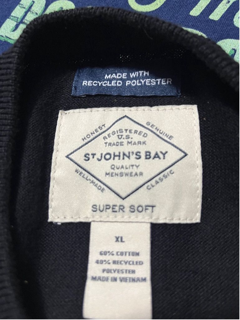 St. Johns Bay St. John’s Bay Black V-Neck Sweater – Recycled Fibers Size US XL / EU 56 / 4 - 4 Thumbnail