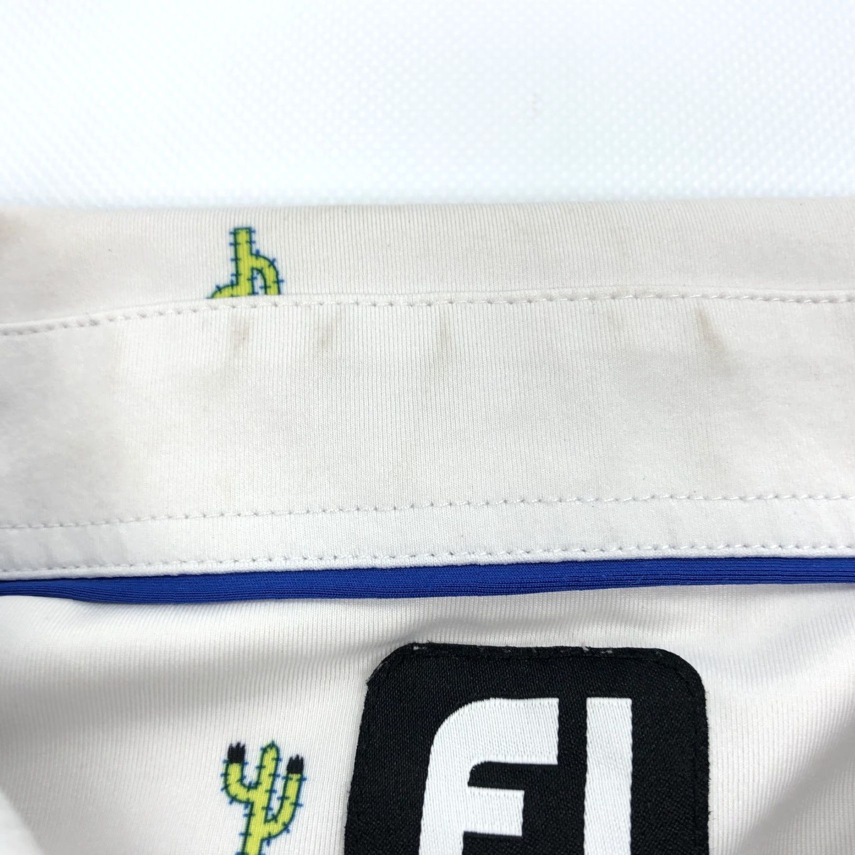 Footjoy FootJoy Polo Shirt Men 2XL White Cactus Print Golf Performance Breathable Moisture Wicking Short Sleeve Shirt Mens Size US XXL / EU 58 / 5 - 5 Thumbnail