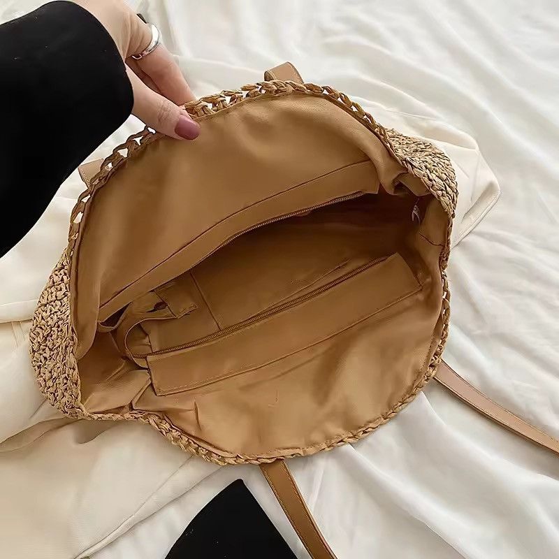Japanese Brand × Vintage Summer Round Woven Beach Shoulder Bag Size ONE SIZE - 5 Thumbnail