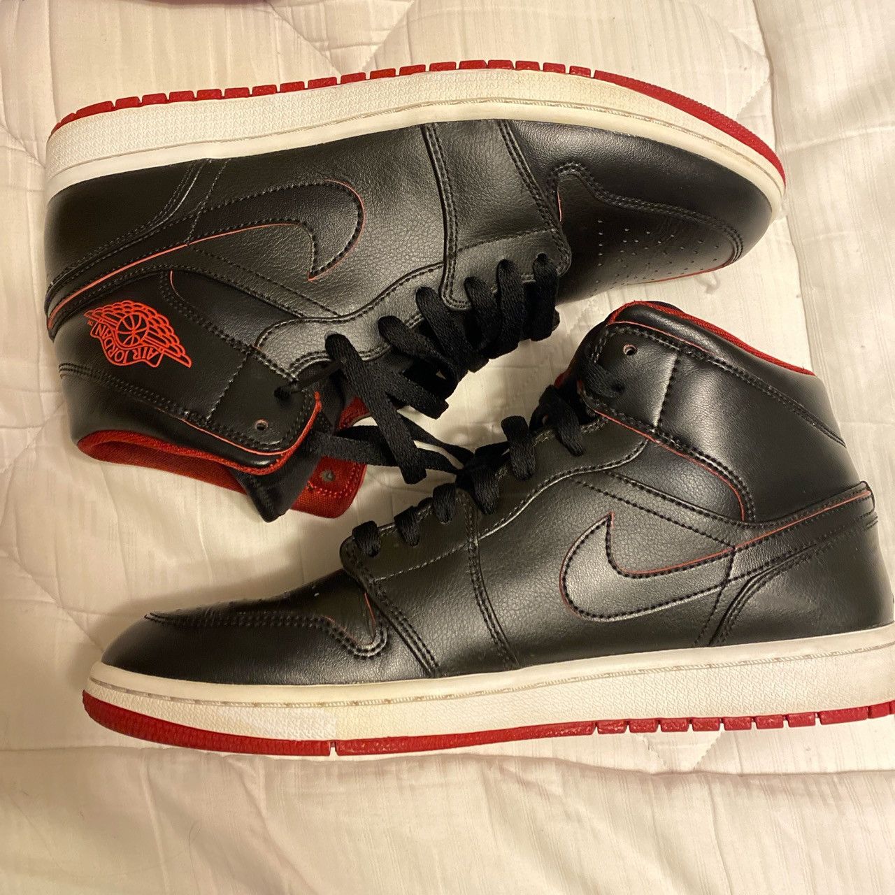 Jordan Brand × Nike Jordan 1 black red Size US 10.5 / EU 43-44 - 2 Thumbnail