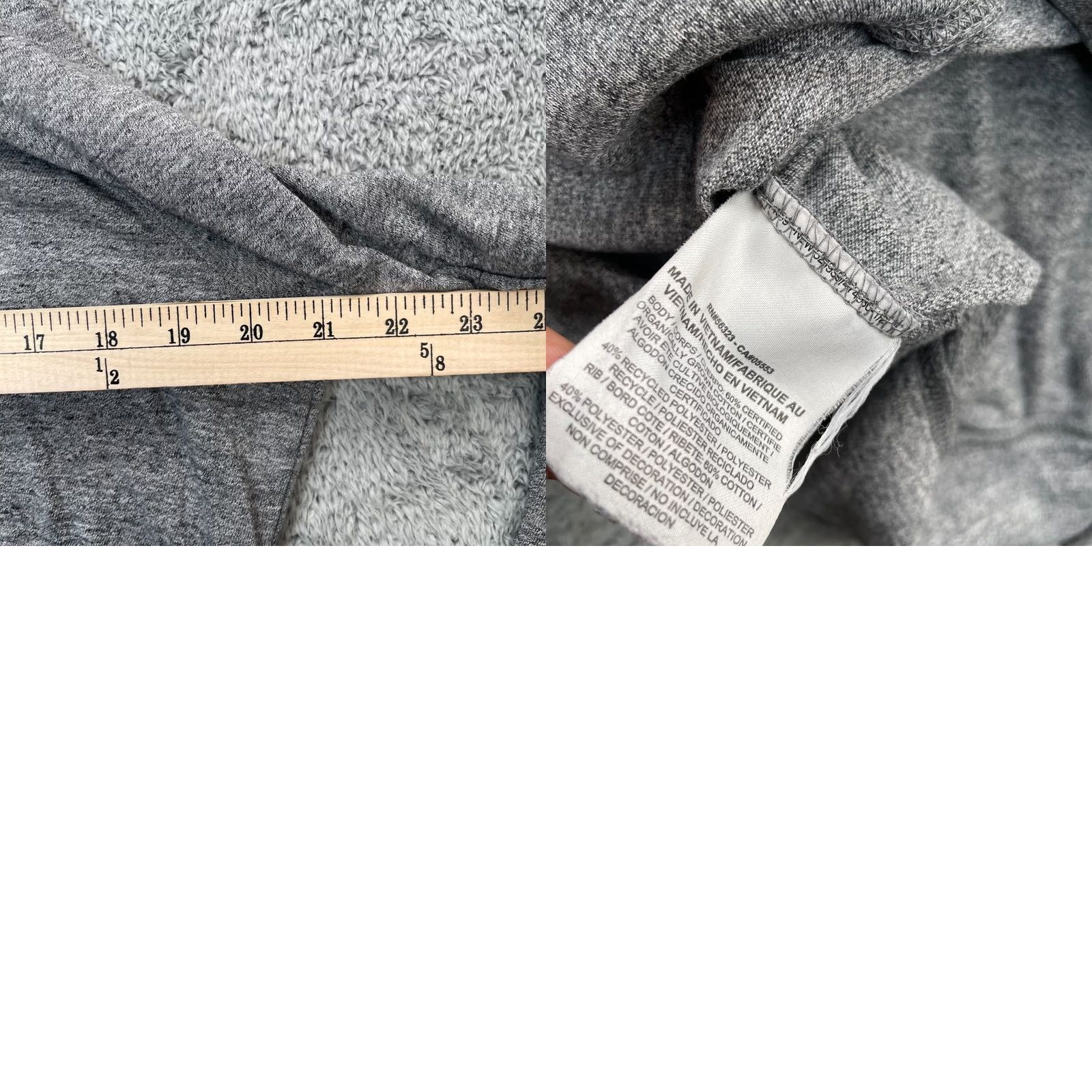 Nike Nike Hoodie Womens L Gray Heather Just Do It Slogan Organic Cotton Full Zip Logo Pockets Modern 90s Activewear Mens? Womens Size L / US 10 / IT 46 - 9 Thumbnail