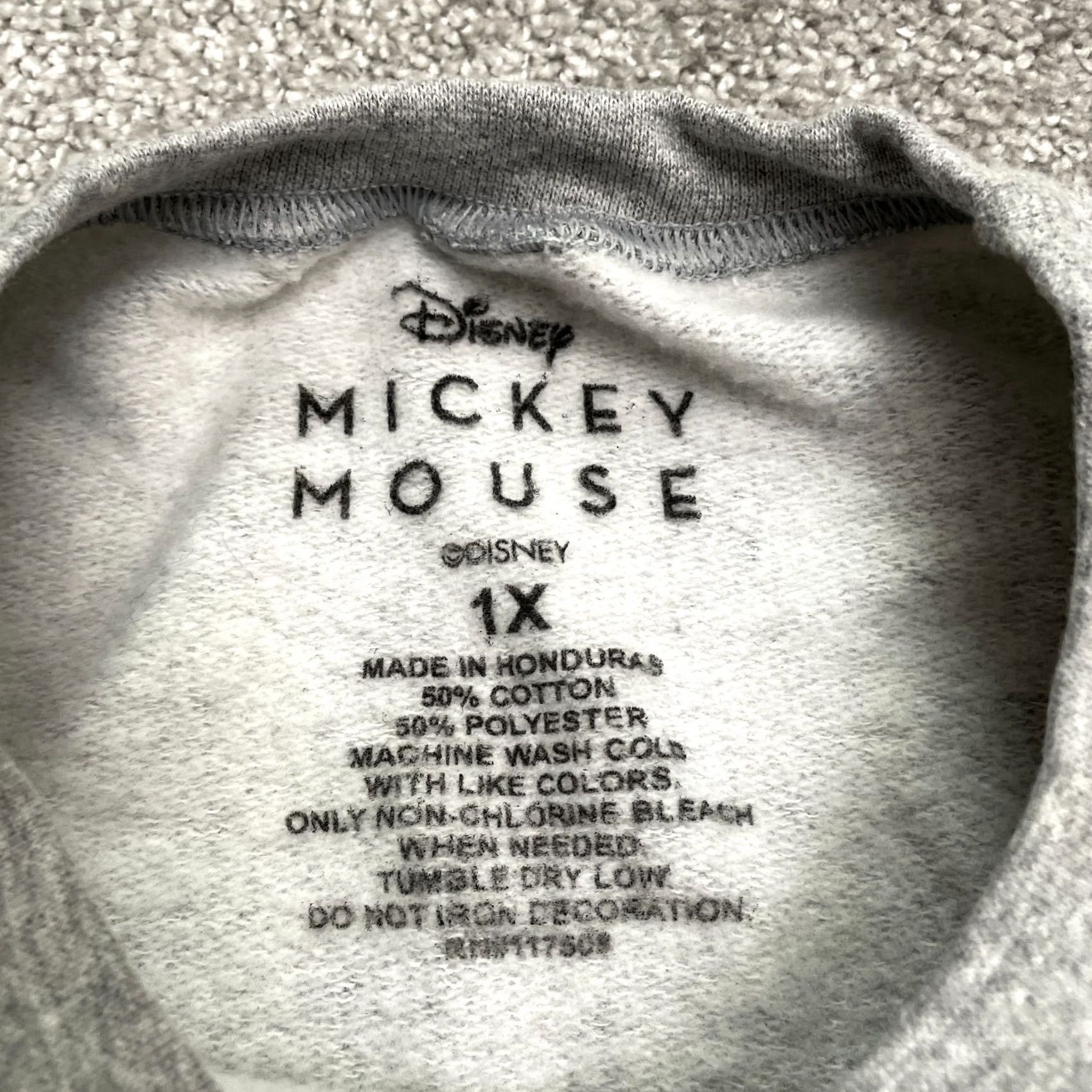 Disney Disney Mickey Mouse Sweatshirt Unisex 1X Gray Crew Neck Pullover Graphic Casual Size US XL / EU 56 / 4 - 5 Thumbnail