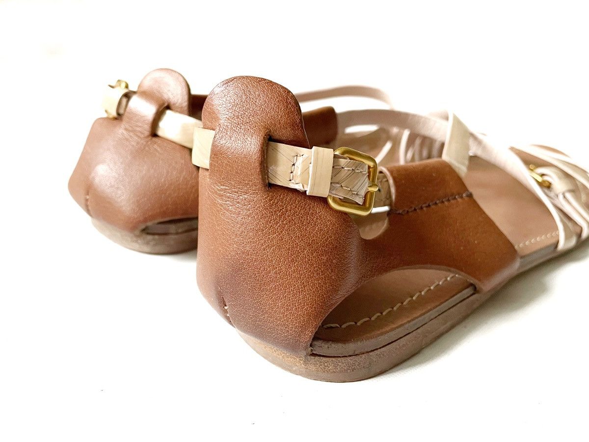 Miu Miu Miu Miu Leather Women Sandals Size 39 Beige & Brown Color Size US 9 / IT 39 - 6 Thumbnail