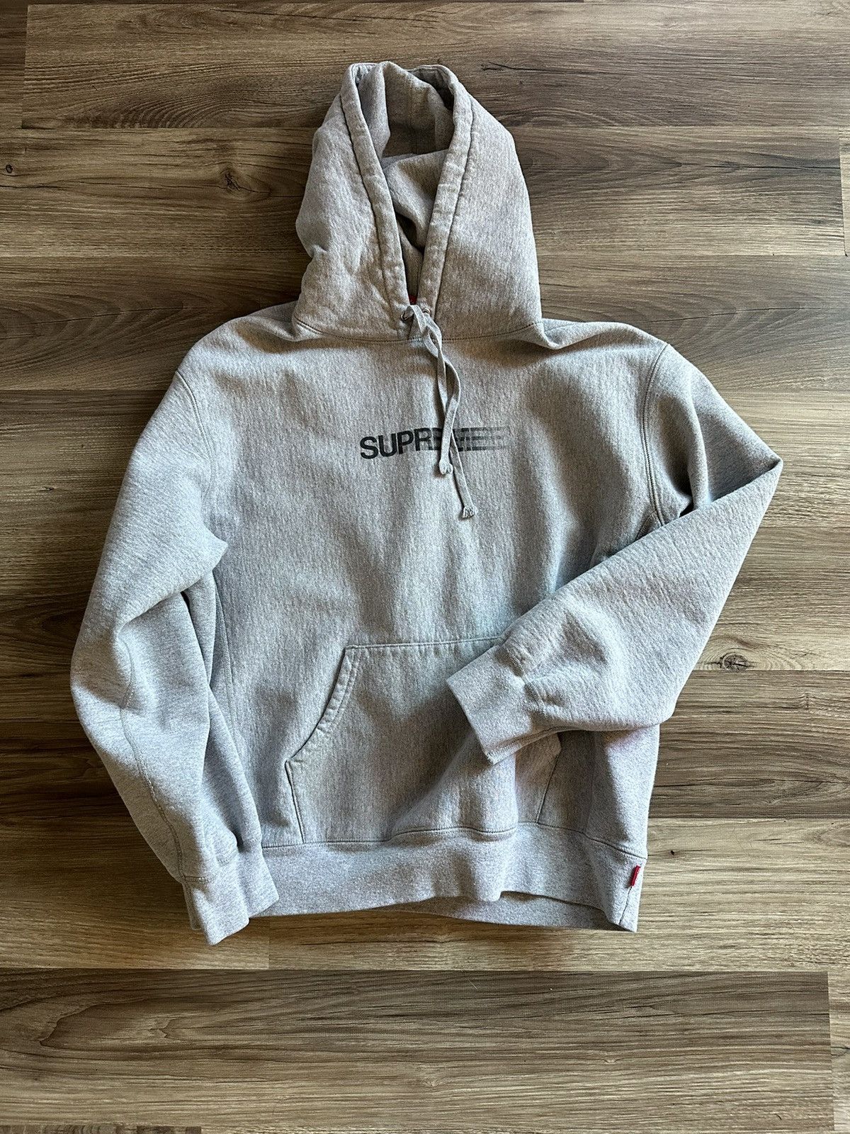 Supreme Supreme Motion Logo Hooded Sweatshirt Heather Grey Sz 