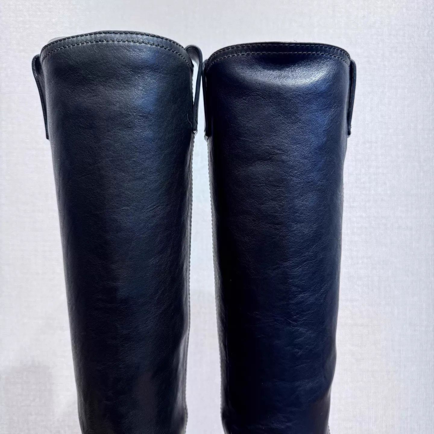 Miu Miu MIU MIU leather round toe slip knee boots W black NWT 36 Size US 5.5 / IT 35.5 - 3 Thumbnail