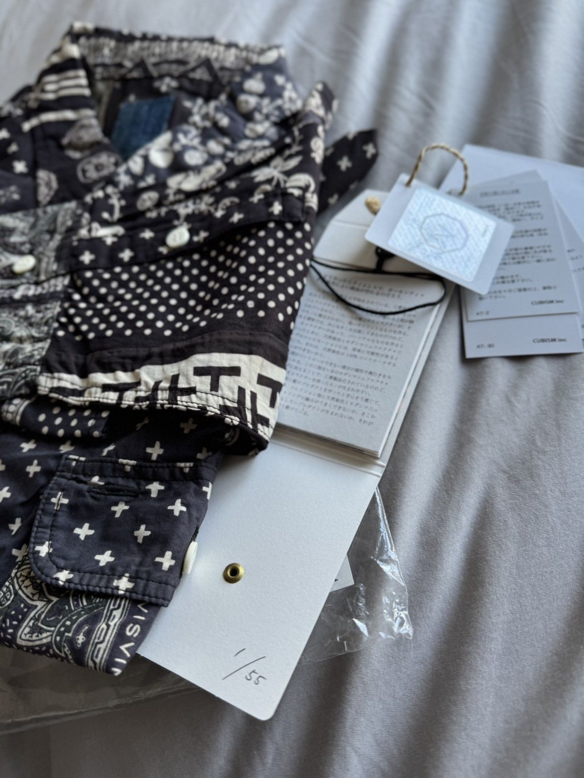 Visvim [New] ICT Visvim Black Bandana mud-dyed L/S shirt Size US XXL / EU 58 / 5 - 12 Thumbnail