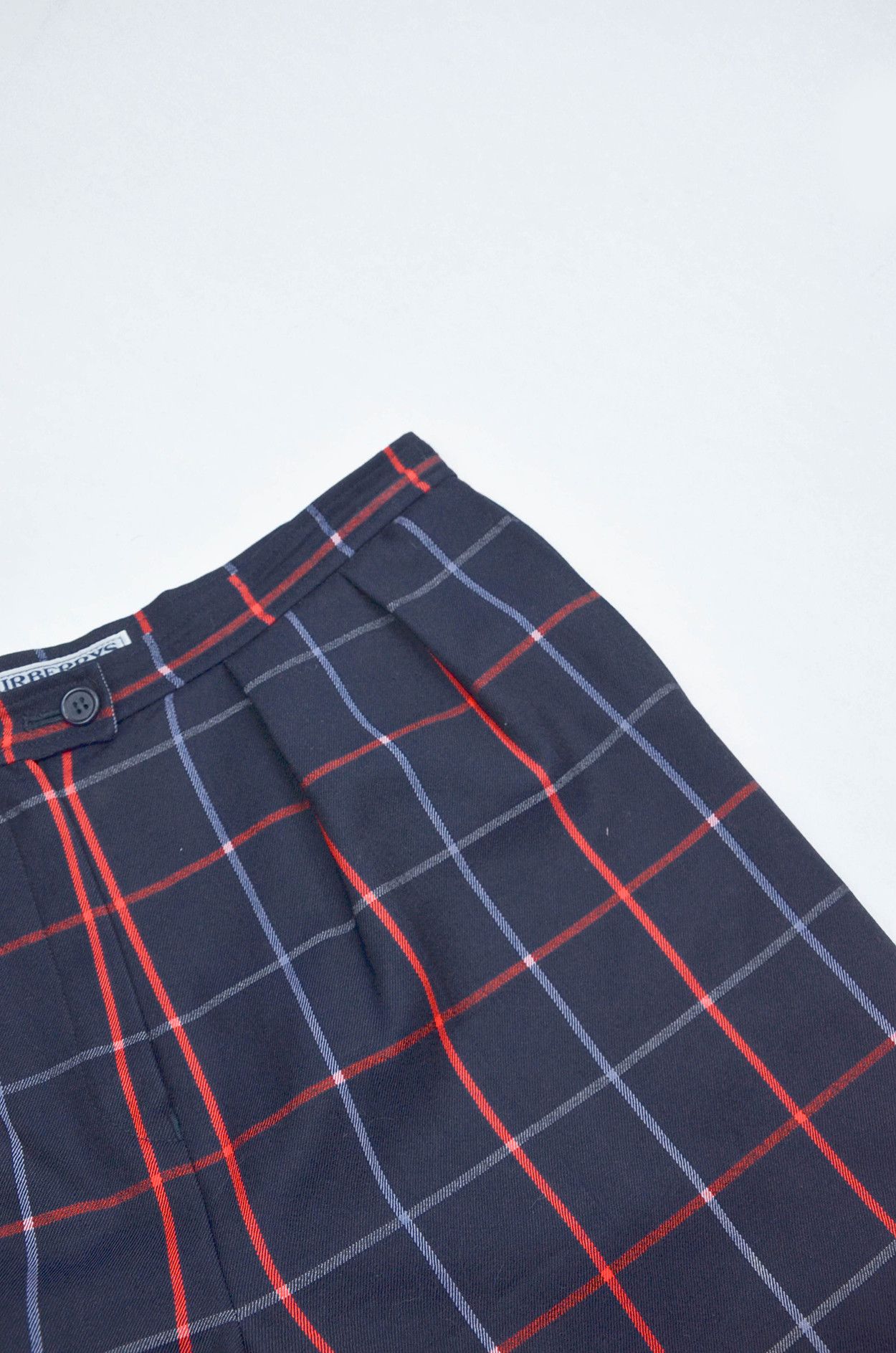 Burberry Burberrys Vintage Check Wool Trousers Navy Plaid - Size W32 Size 32" / US 10 / IT 46 - 4 Thumbnail