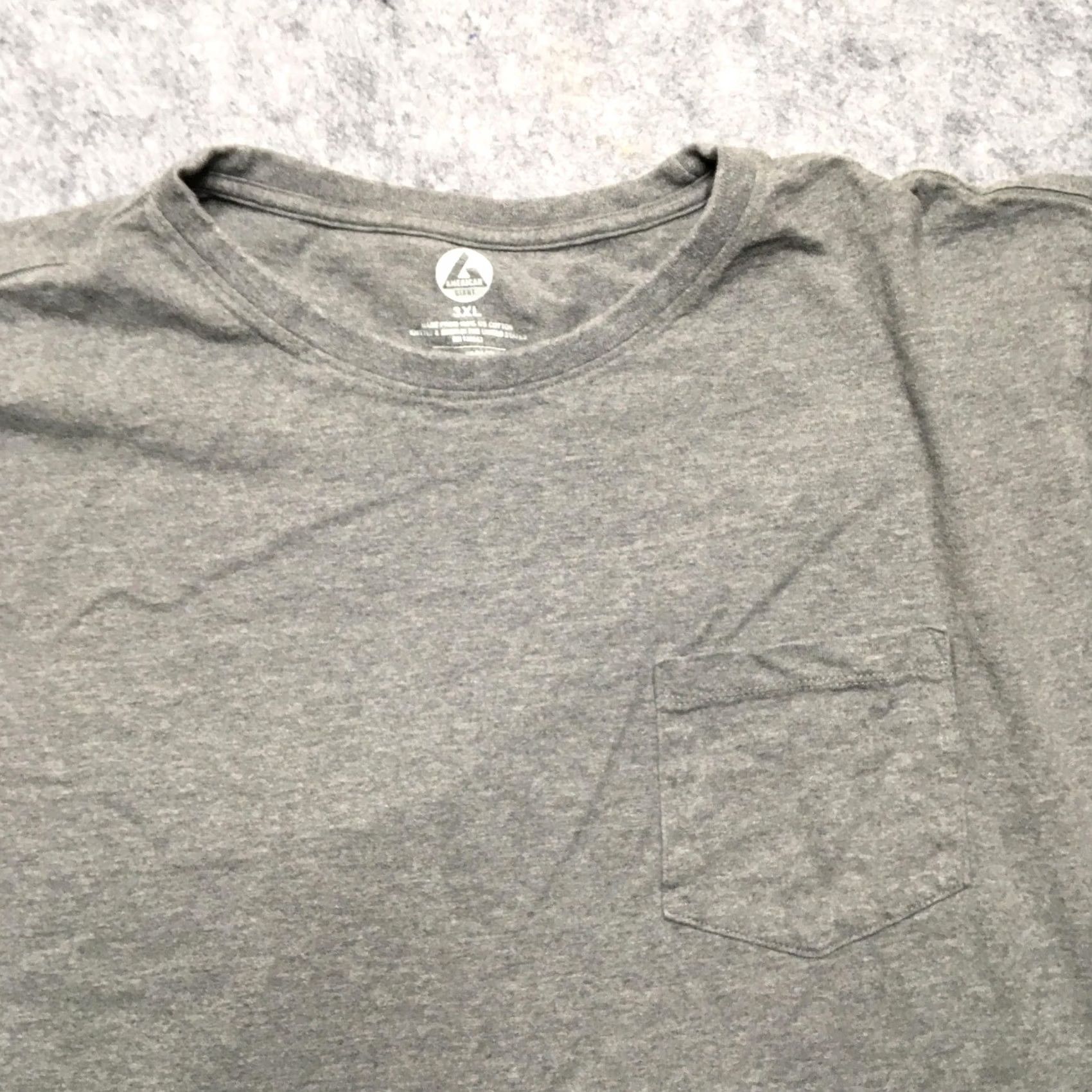 Vintage American Giant Shirt Mens 3XL Gray Long Sleeve Pocket Tee Made in USA Cotton Size US XXL / EU 58 / 5 - 3 Thumbnail