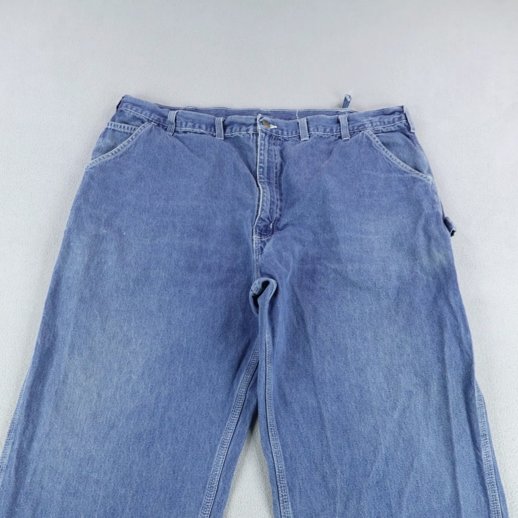 Carhartt Carhartt Jeans Blue Dungaree Fit Men's Big & Tall 42x30 Regular Denim Work Pants Size US 42 / EU 58 - 2 Thumbnail