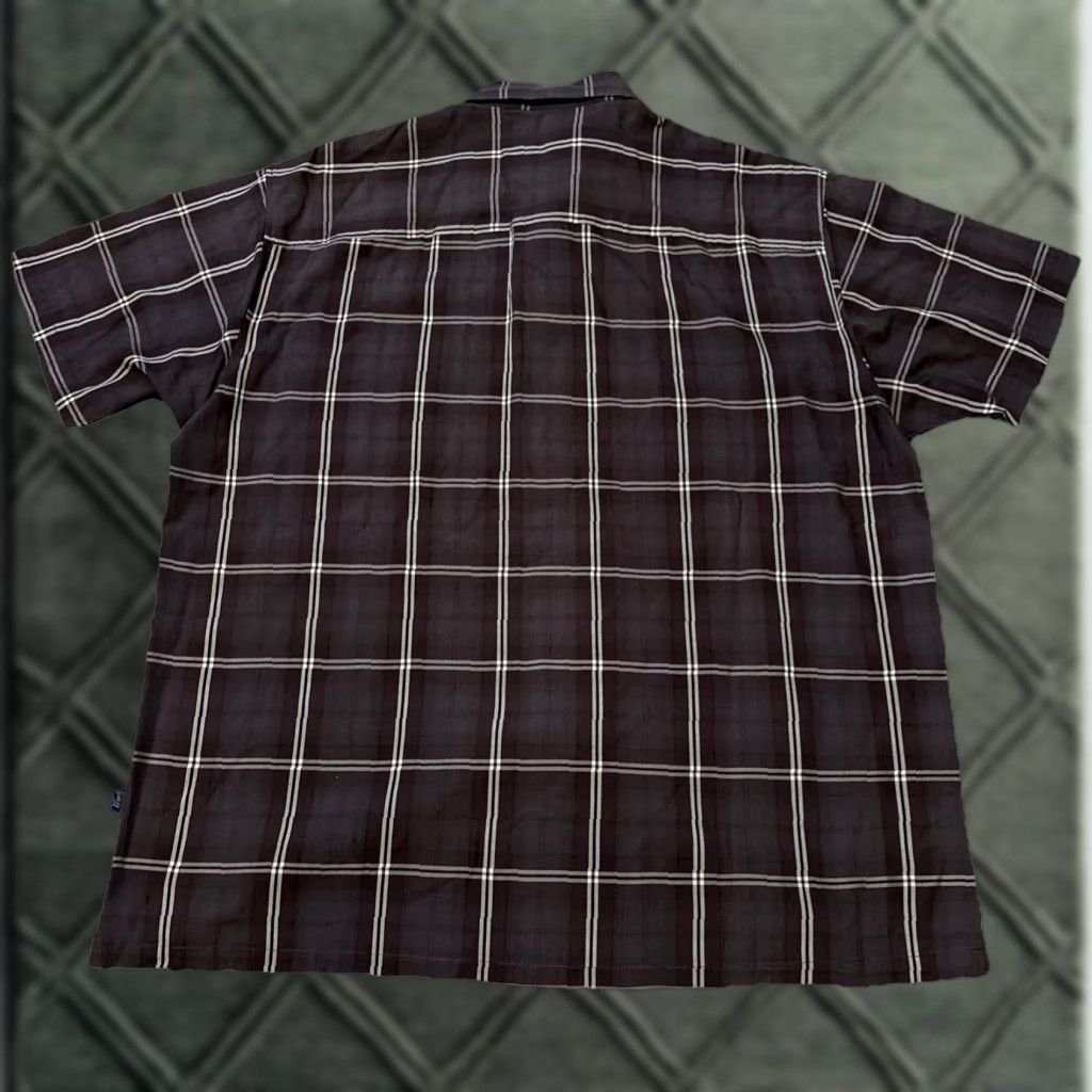 Vintage VINTAGE Woody’s Retro Lounge Brown Plaid Button-Up Short Sleeve Casual Shirt XL Rayon Mens Size US XL / EU 56 / 4 - 1 Thumbnail